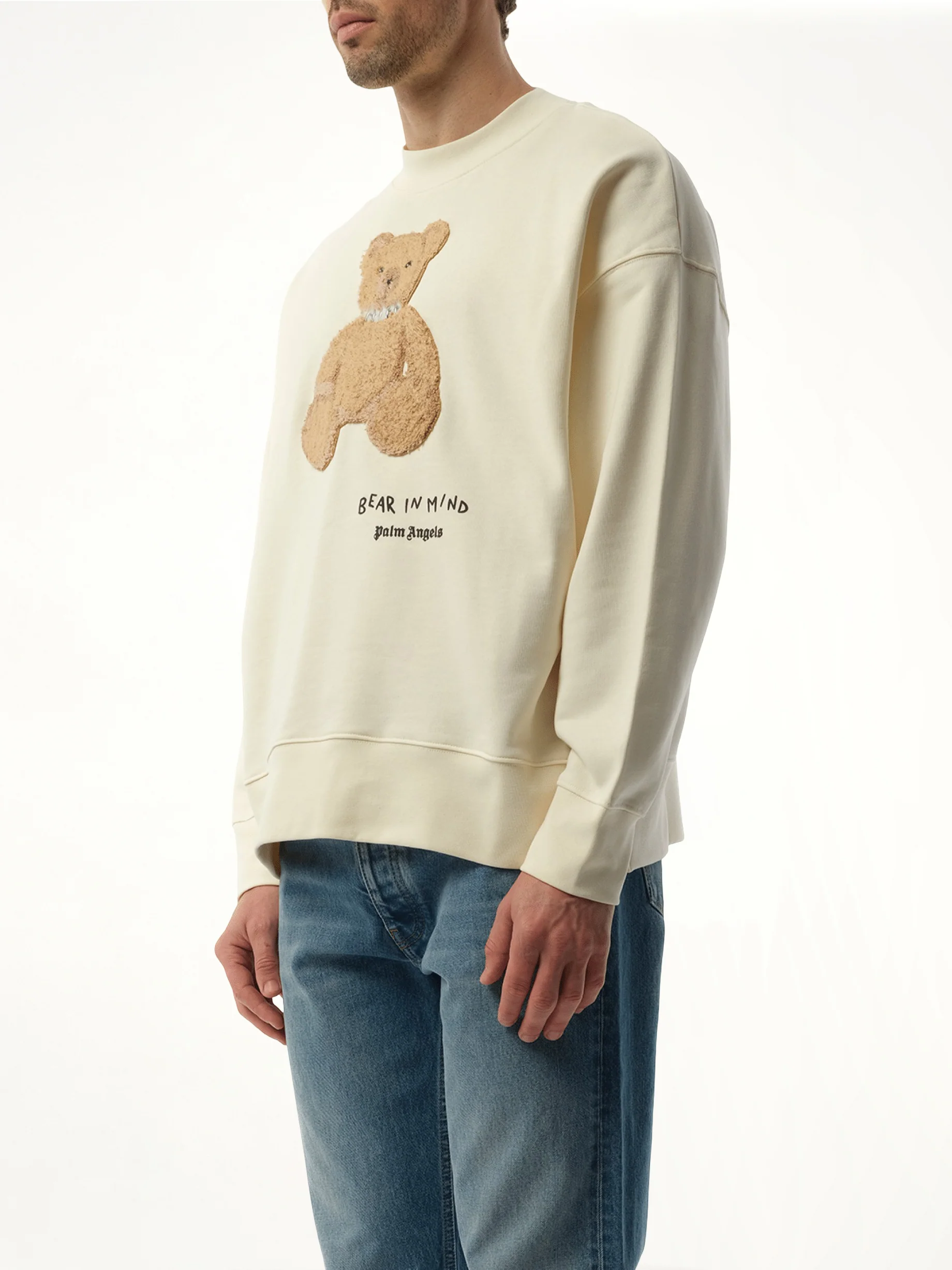 Bear in Mind Sweatshirt in Off White/Brown - Image 5