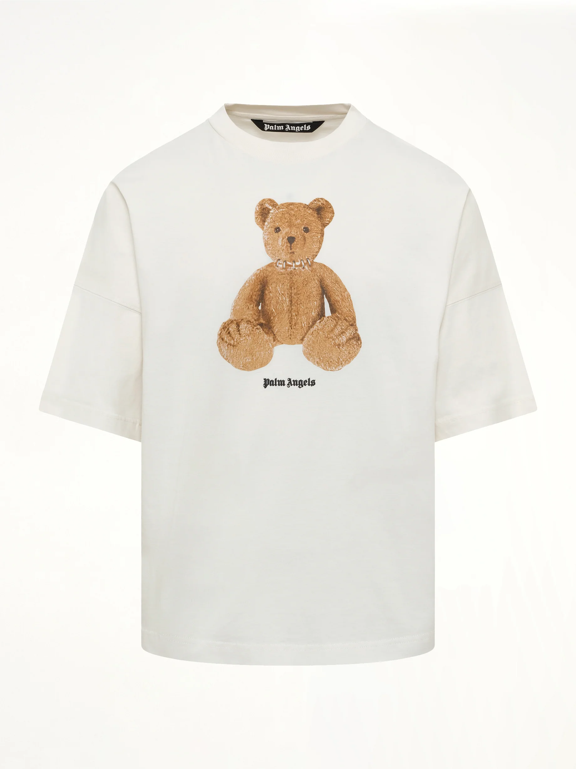 Bear Over T-Shirt in Off White/Brown - Image 2