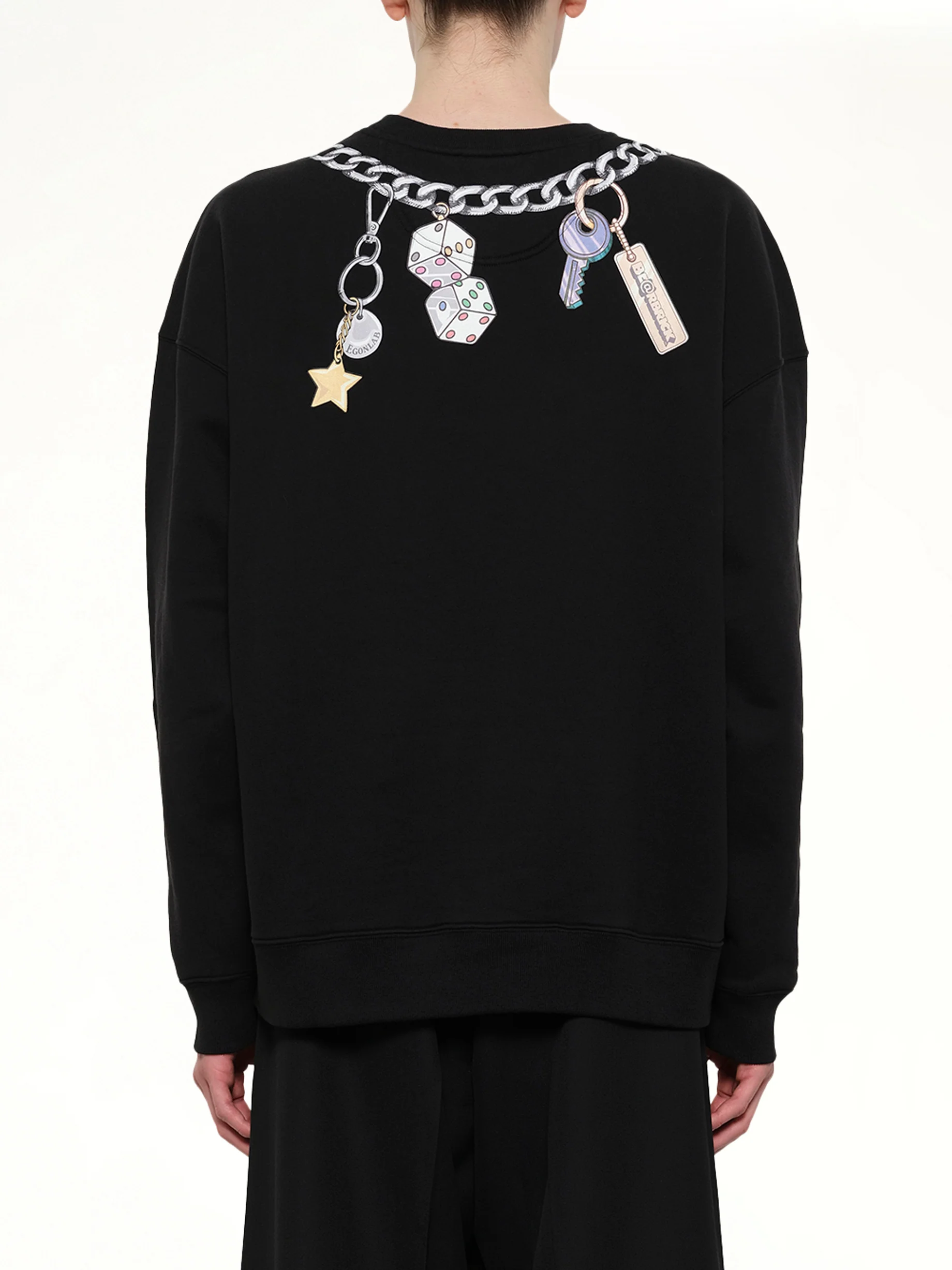 Bearbrick Print Cotton Sweatshirt in Black - Image 5