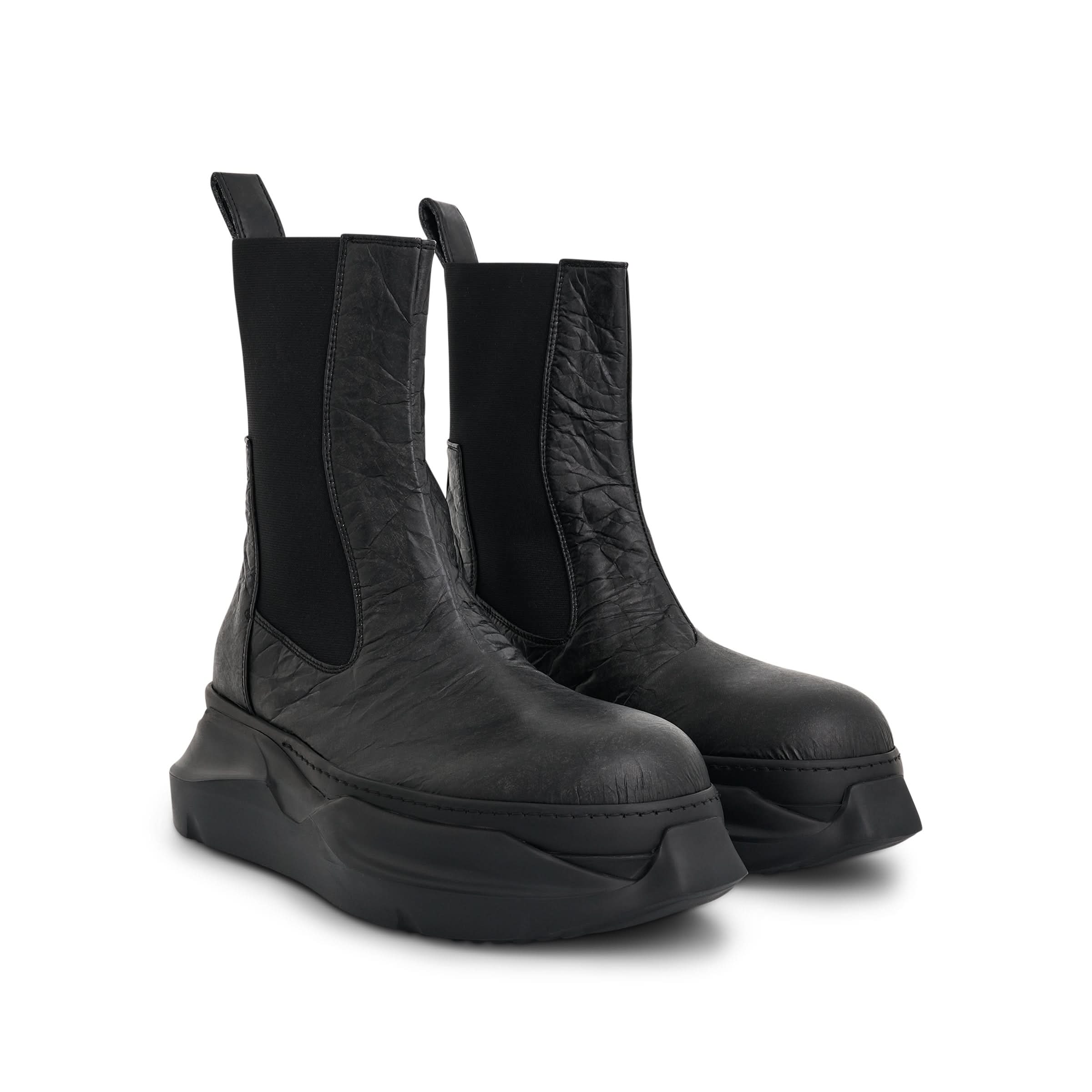 Beatle Abstract Sole Boots in Black/Black - Image 2