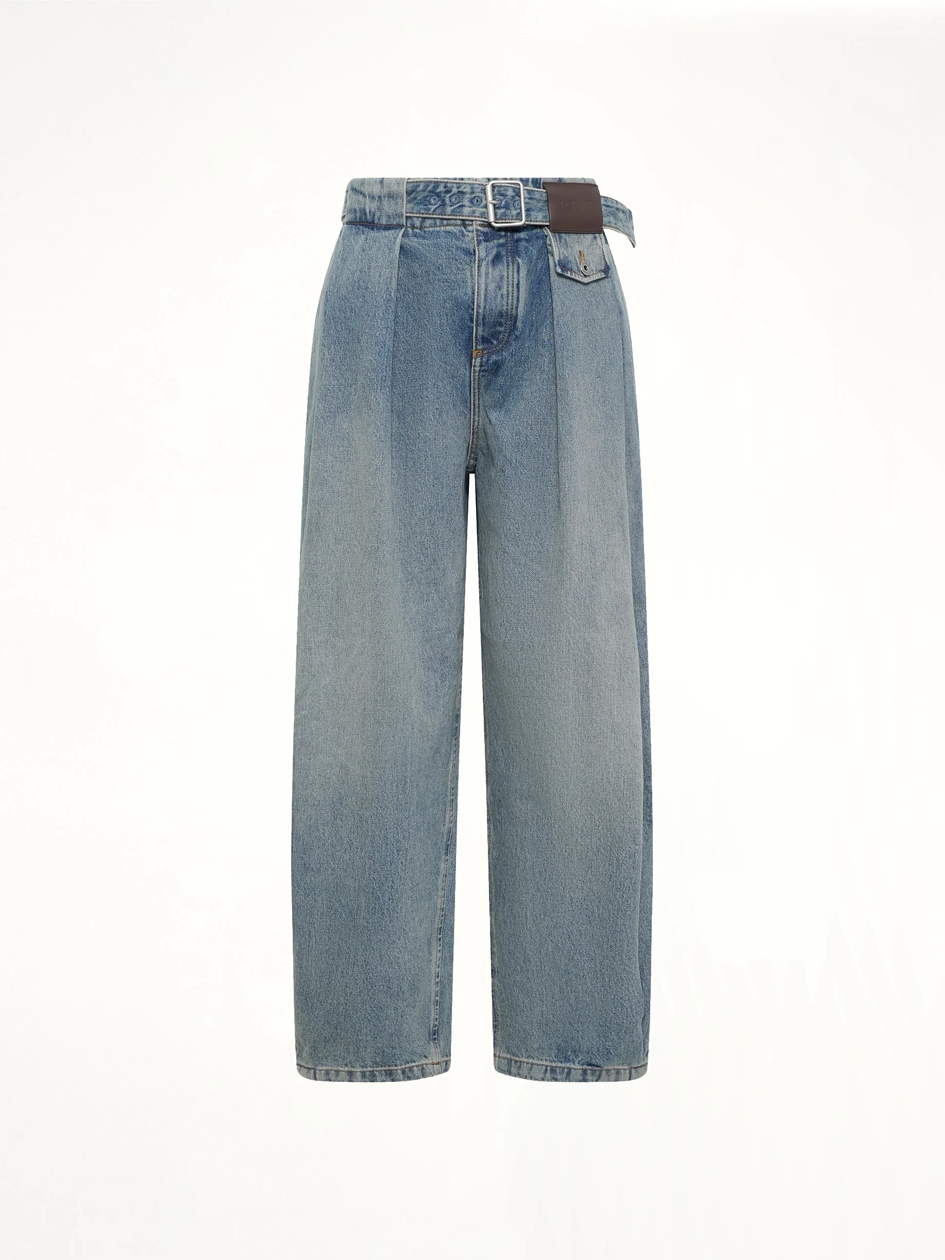 Belted Jeans AF in Washed Denim - Image 2