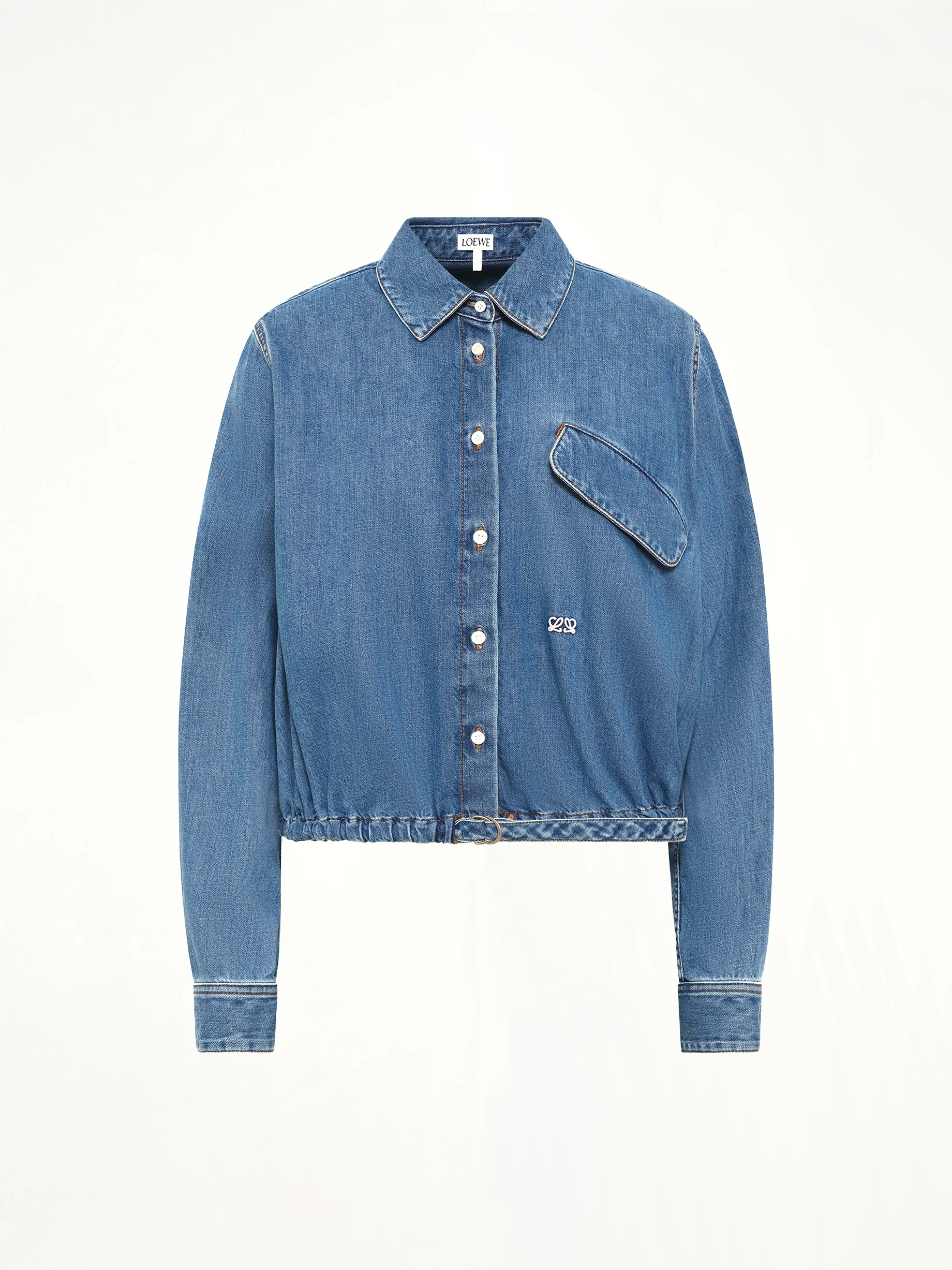 Belted Shirt in Light Blue - Image 2