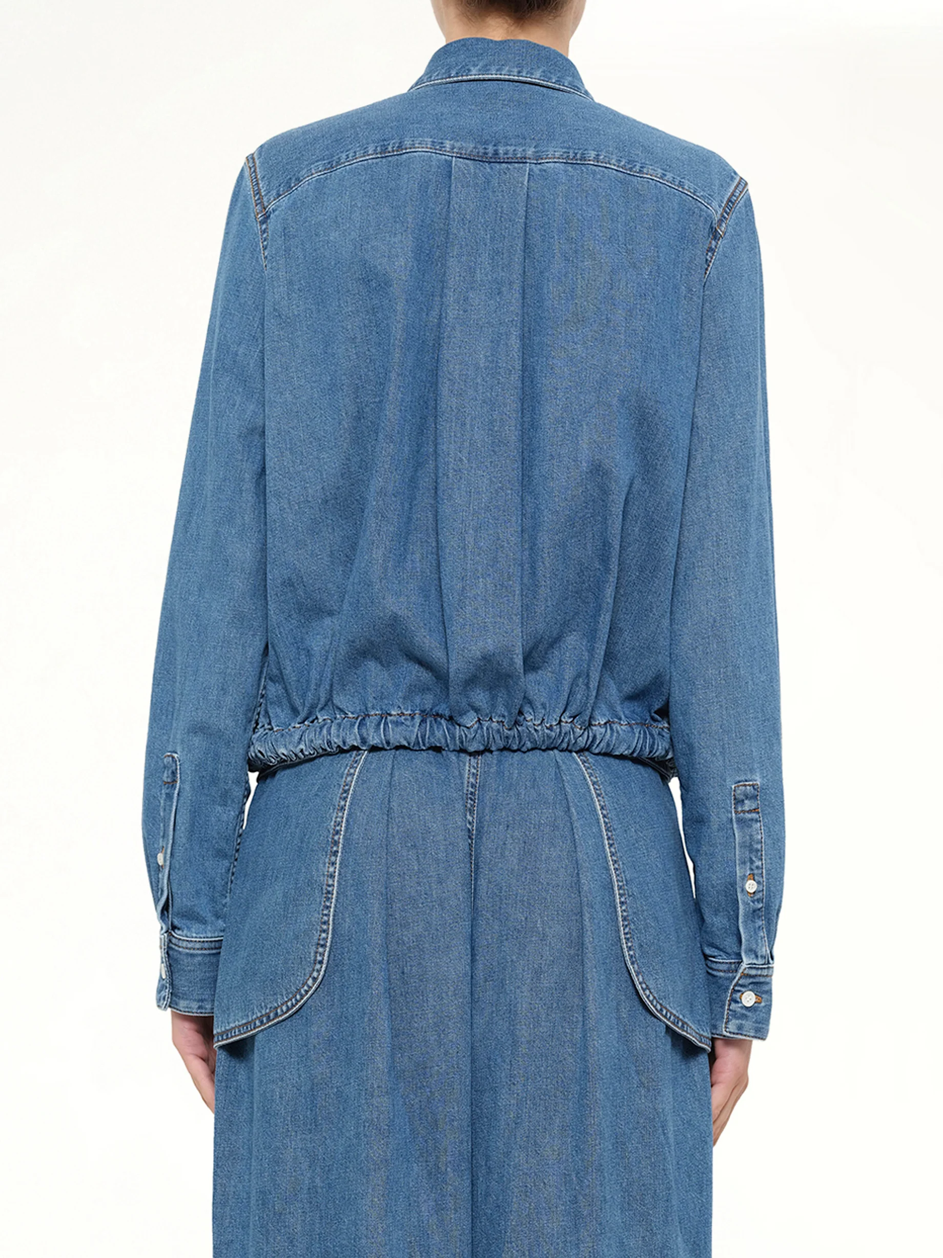 Belted Shirt in Light Blue - Image 5