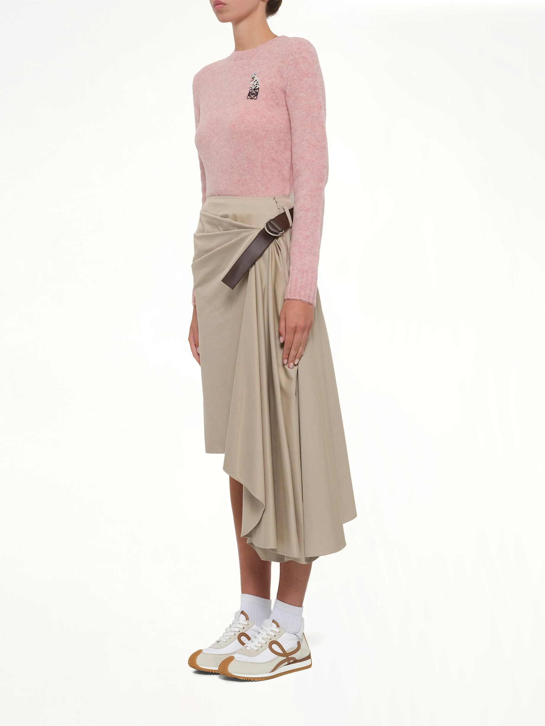 Belted Skirt in Beige - Image 4