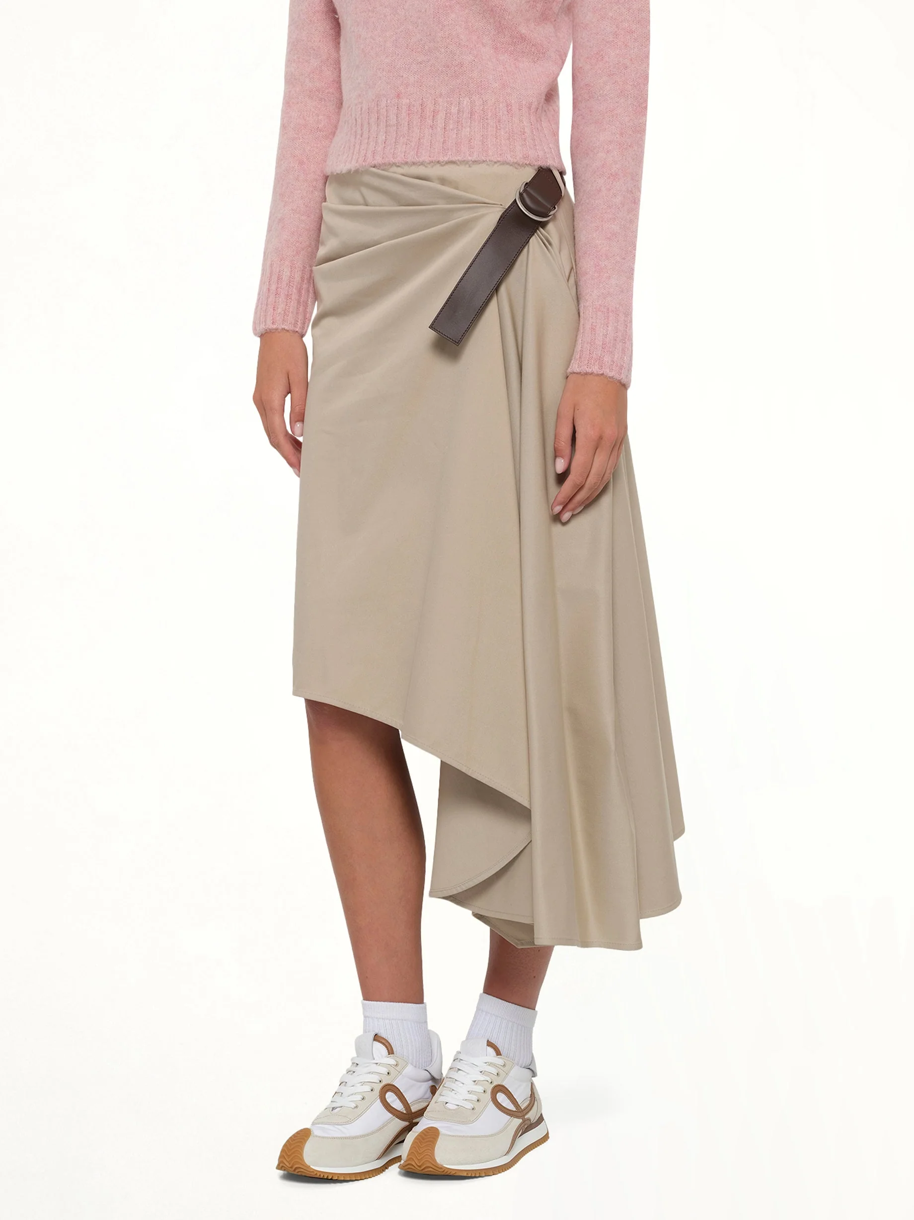 Belted Skirt in Beige - Image 6