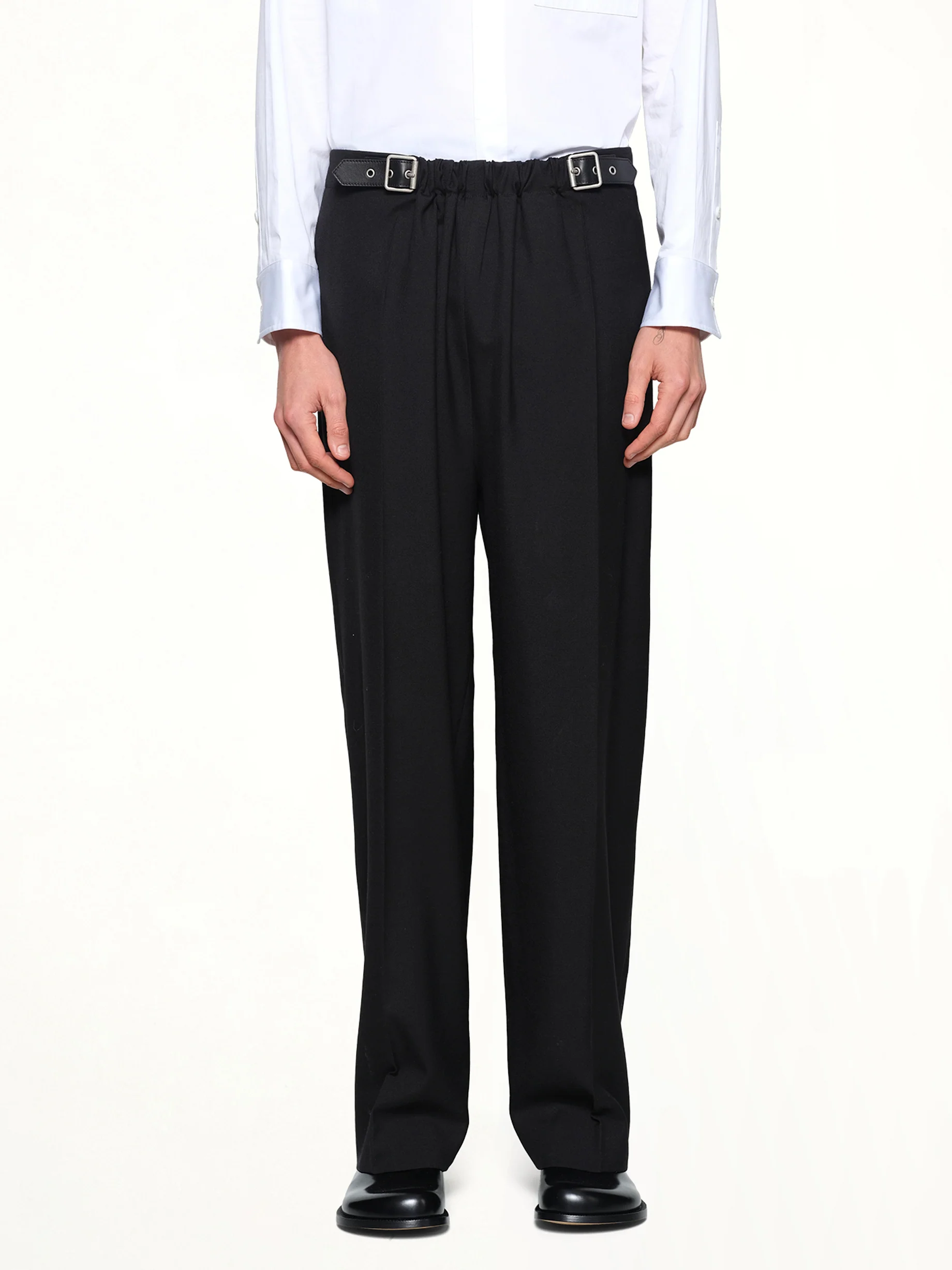 Belted Trousers in Black