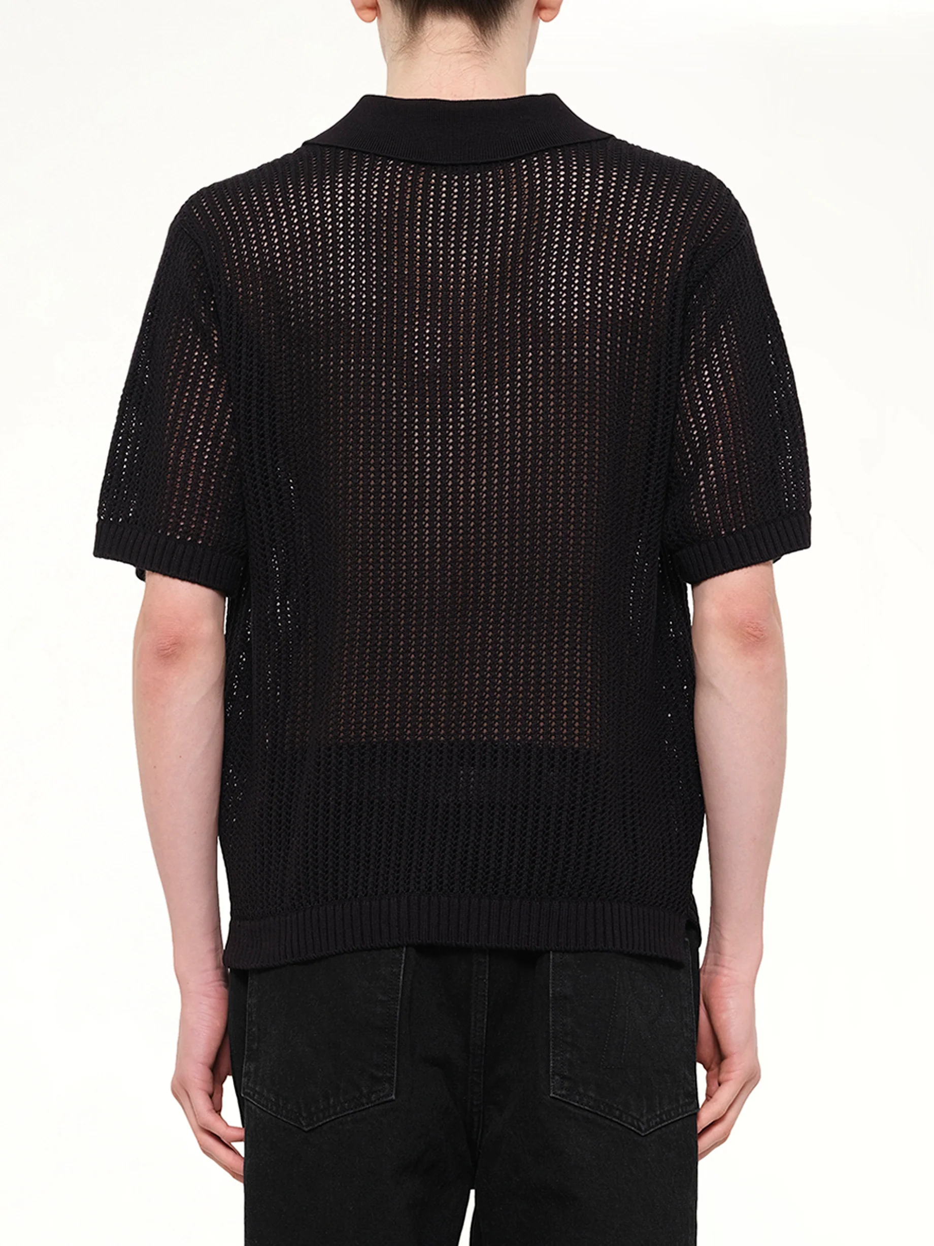 Beverly Knit Polo in Jet Black - Image 5