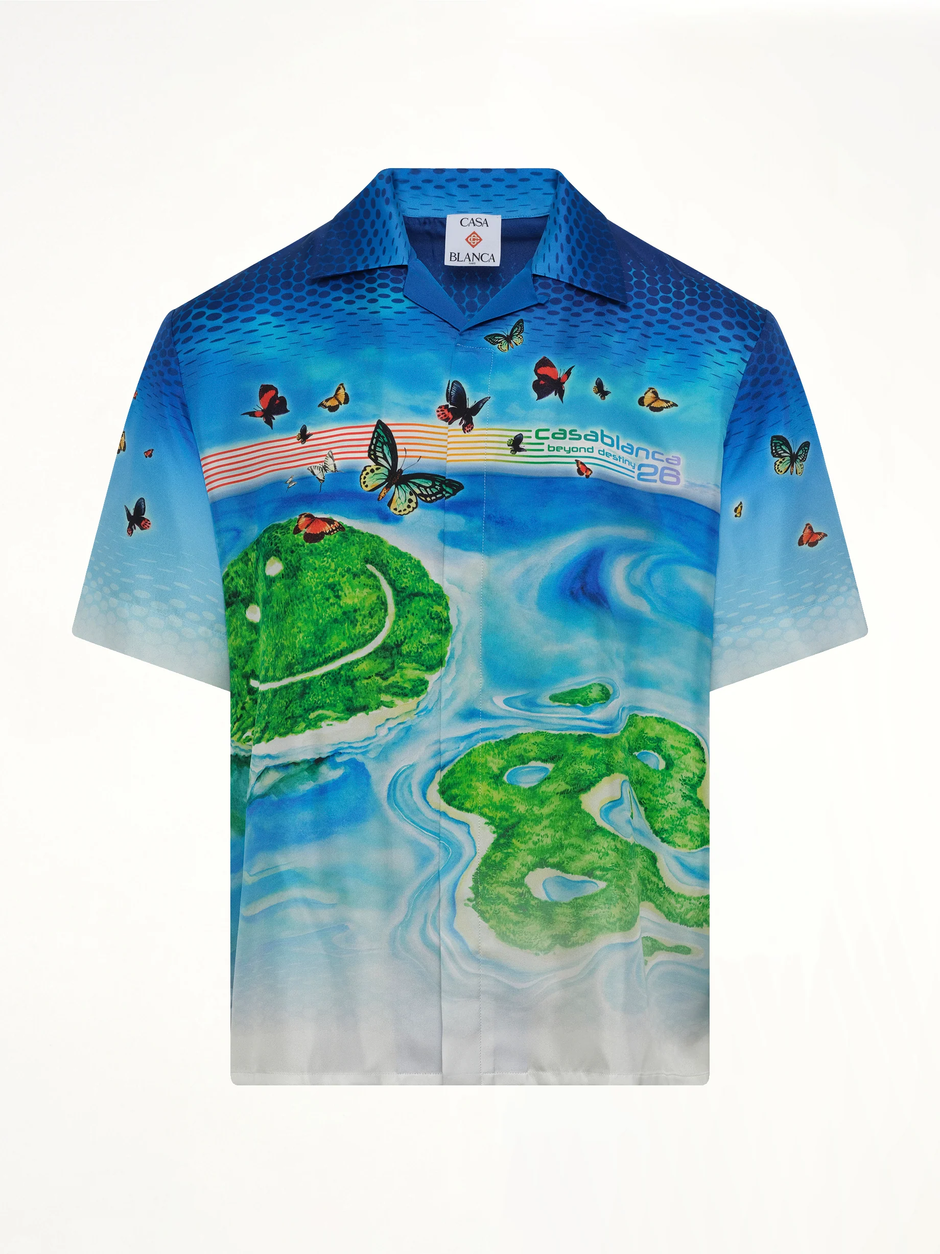 Beyond Destiny Cuban Collar SS Shirt in Blue - Image 2
