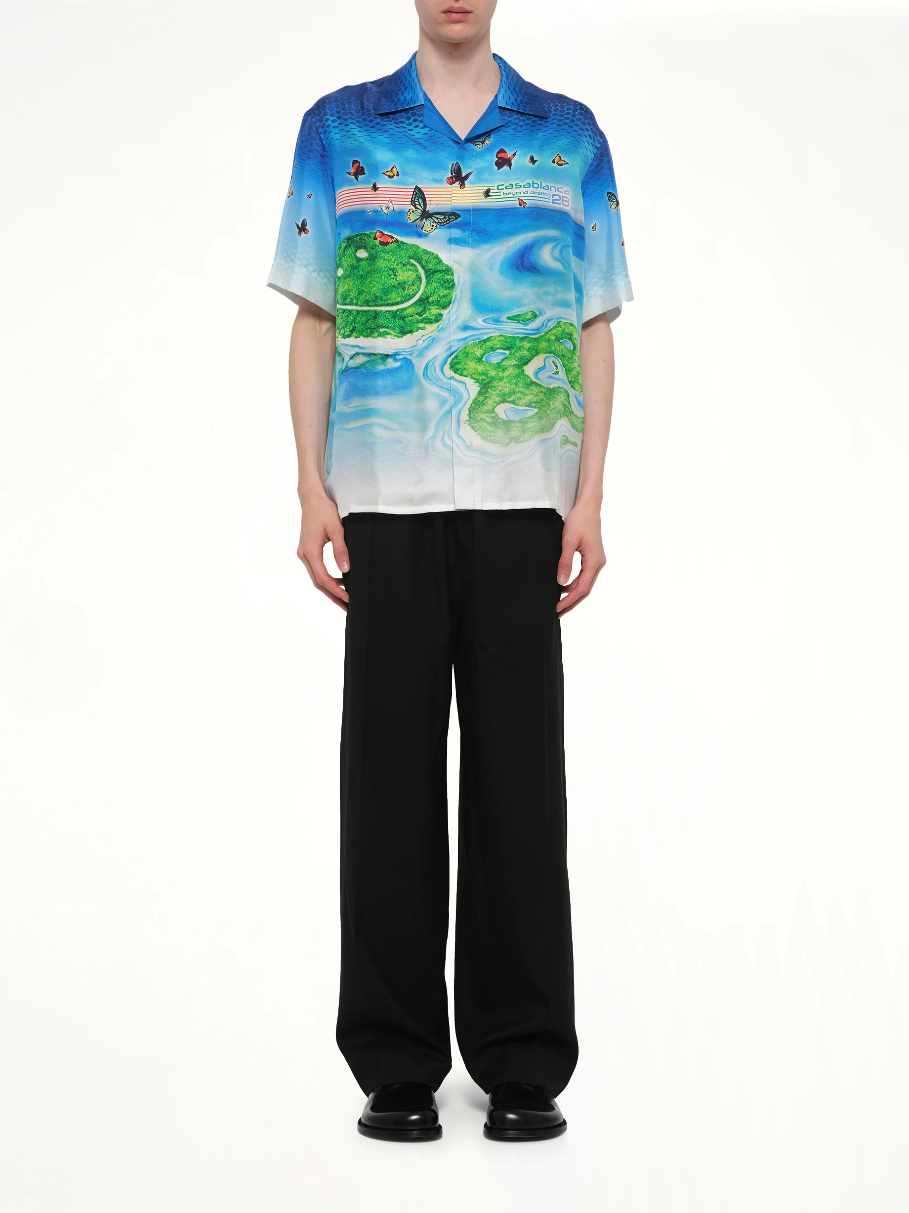 Beyond Destiny Cuban Collar SS Shirt in Blue - Image 7