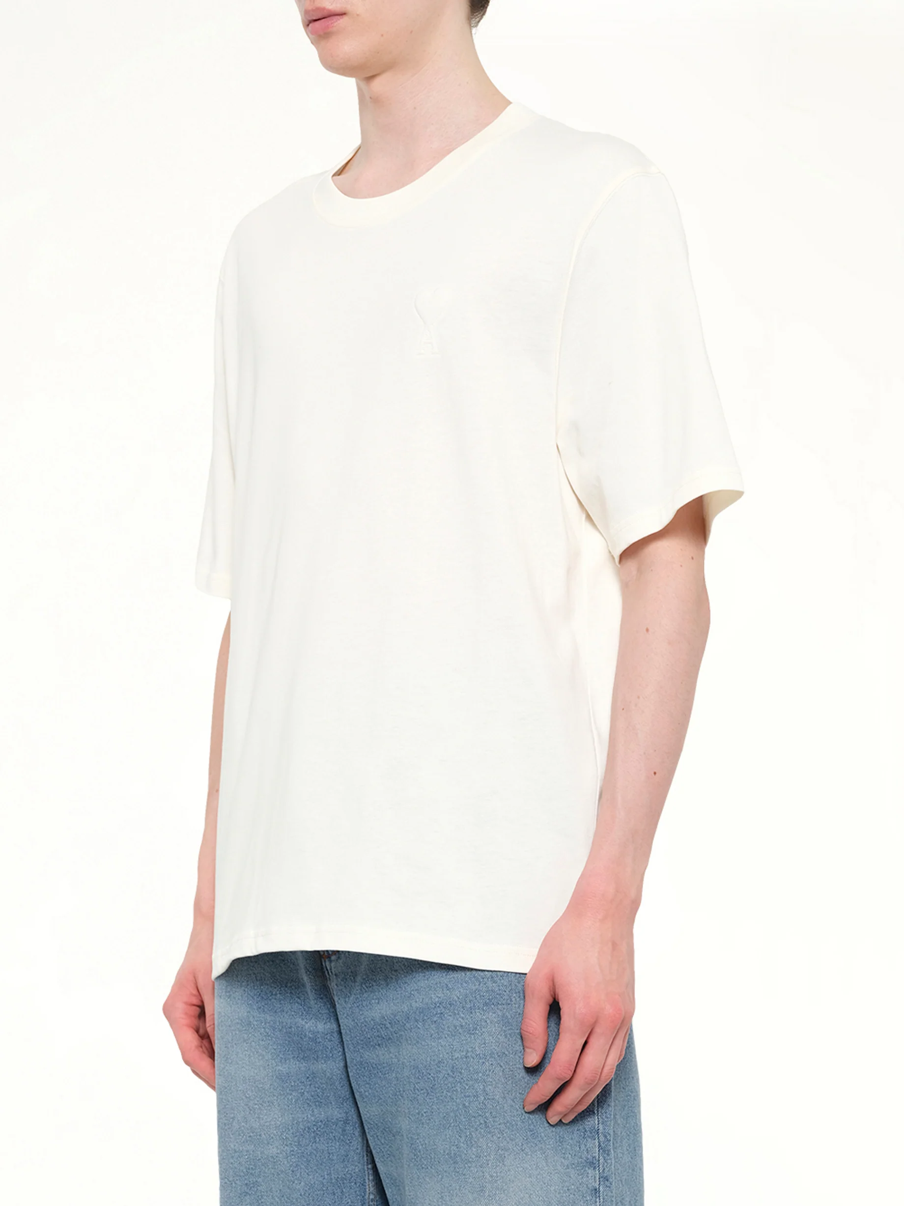 Big ADC Embossed T-Shirt in Off White - Image 3