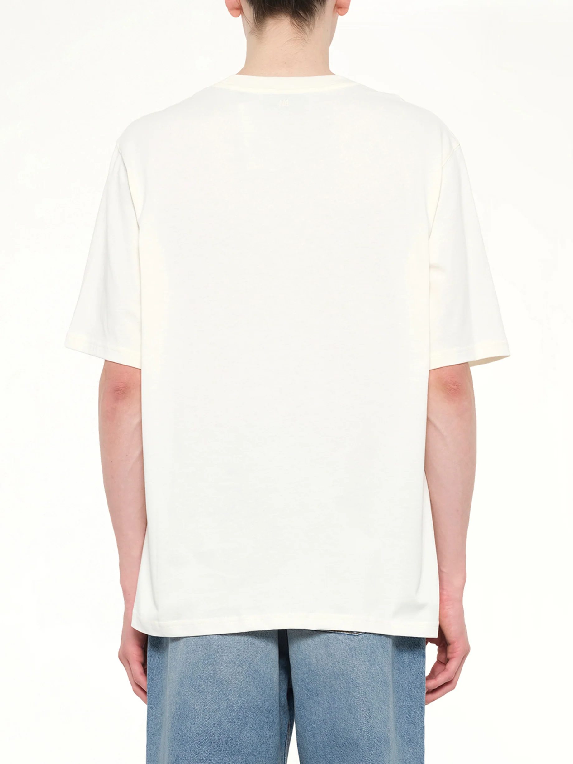 Big ADC Embossed T-Shirt in Off White - Image 5