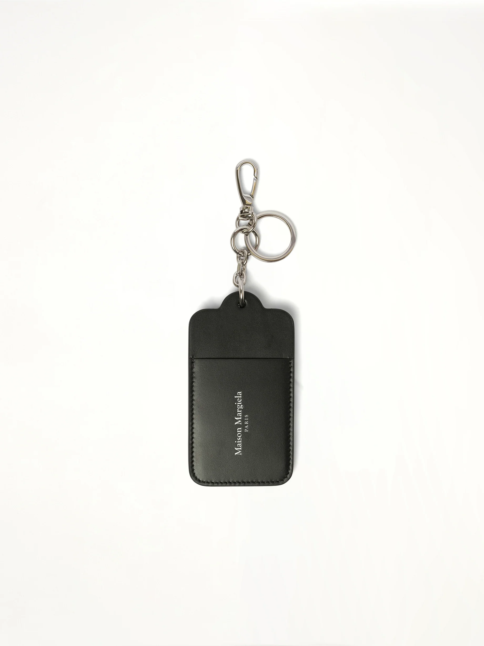 Big Double Tag Keyring And Card Holder in Black - Image 2