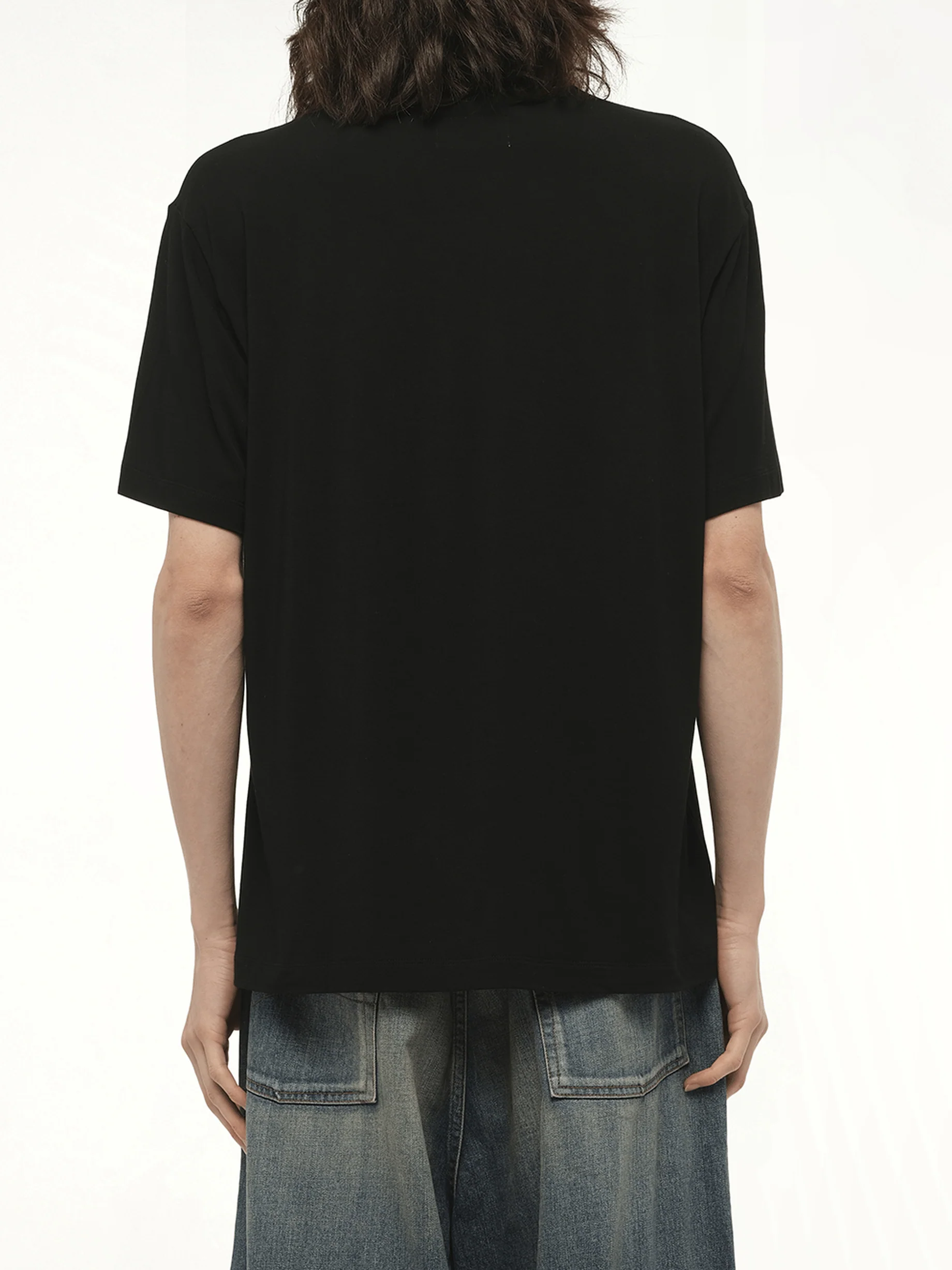 Big Doublet Neon Paint Fan Service T-Shirt in Black - Image 6