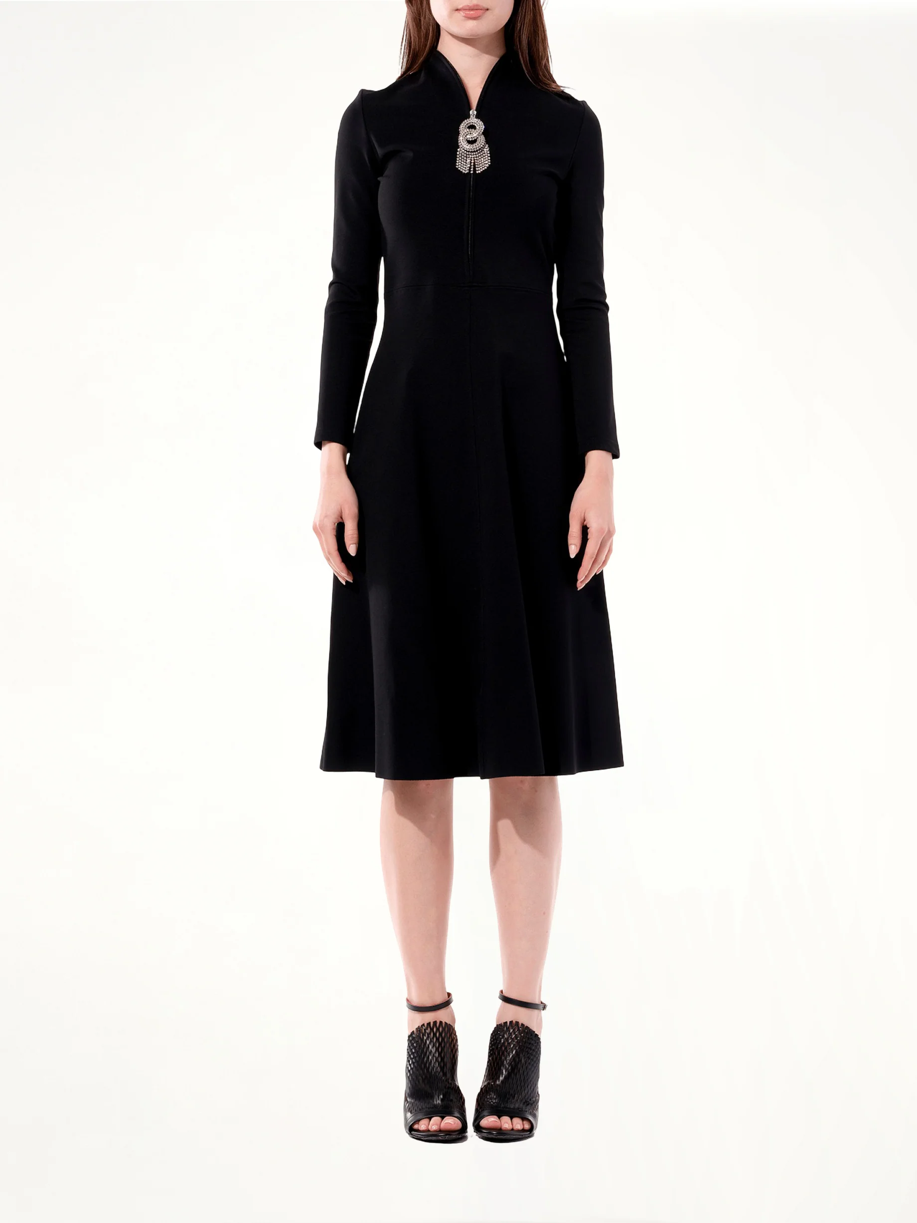 Bijou Skater Dress in Black - Image 4