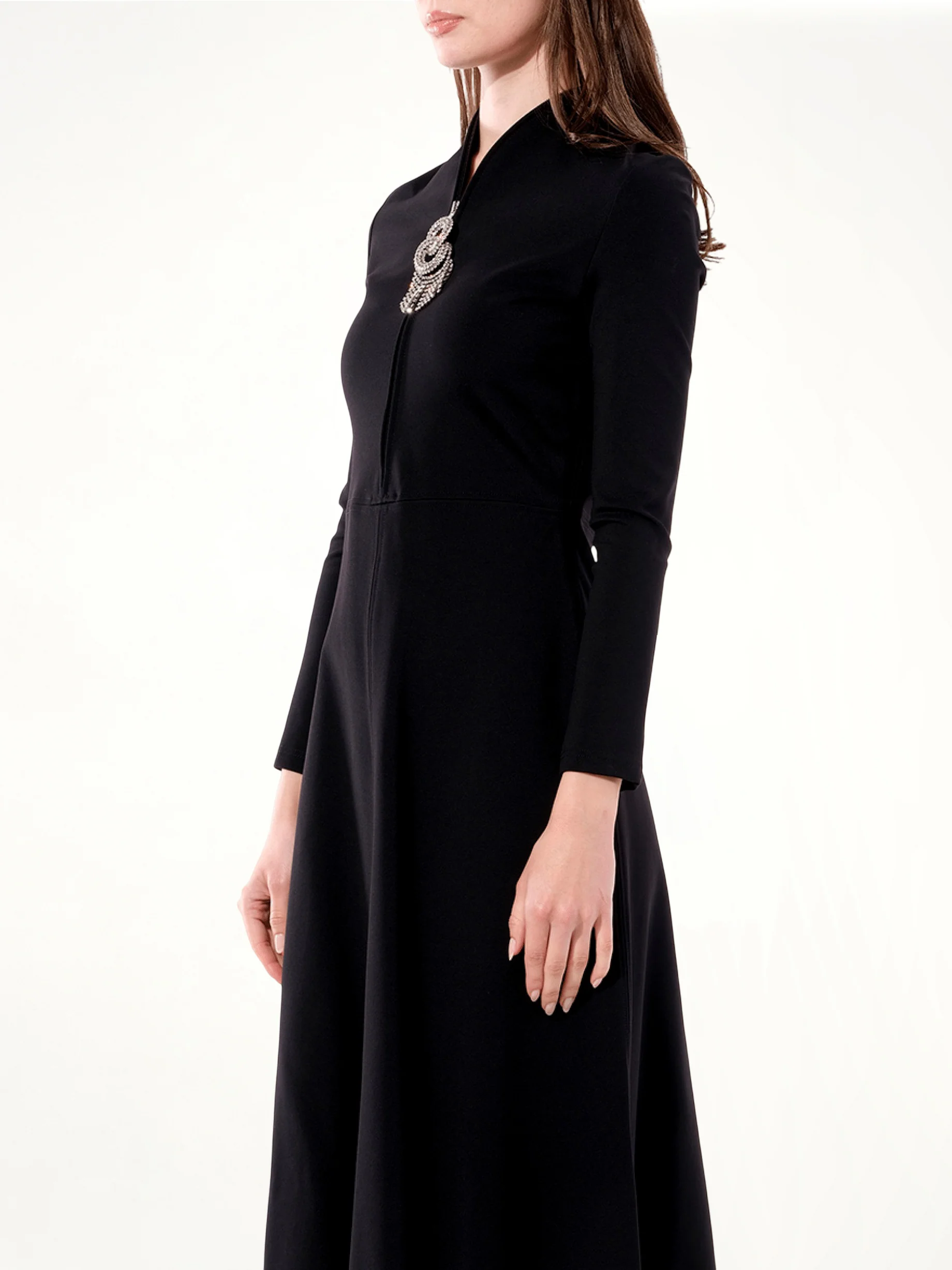 Bijou Skater Dress in Black - Image 5