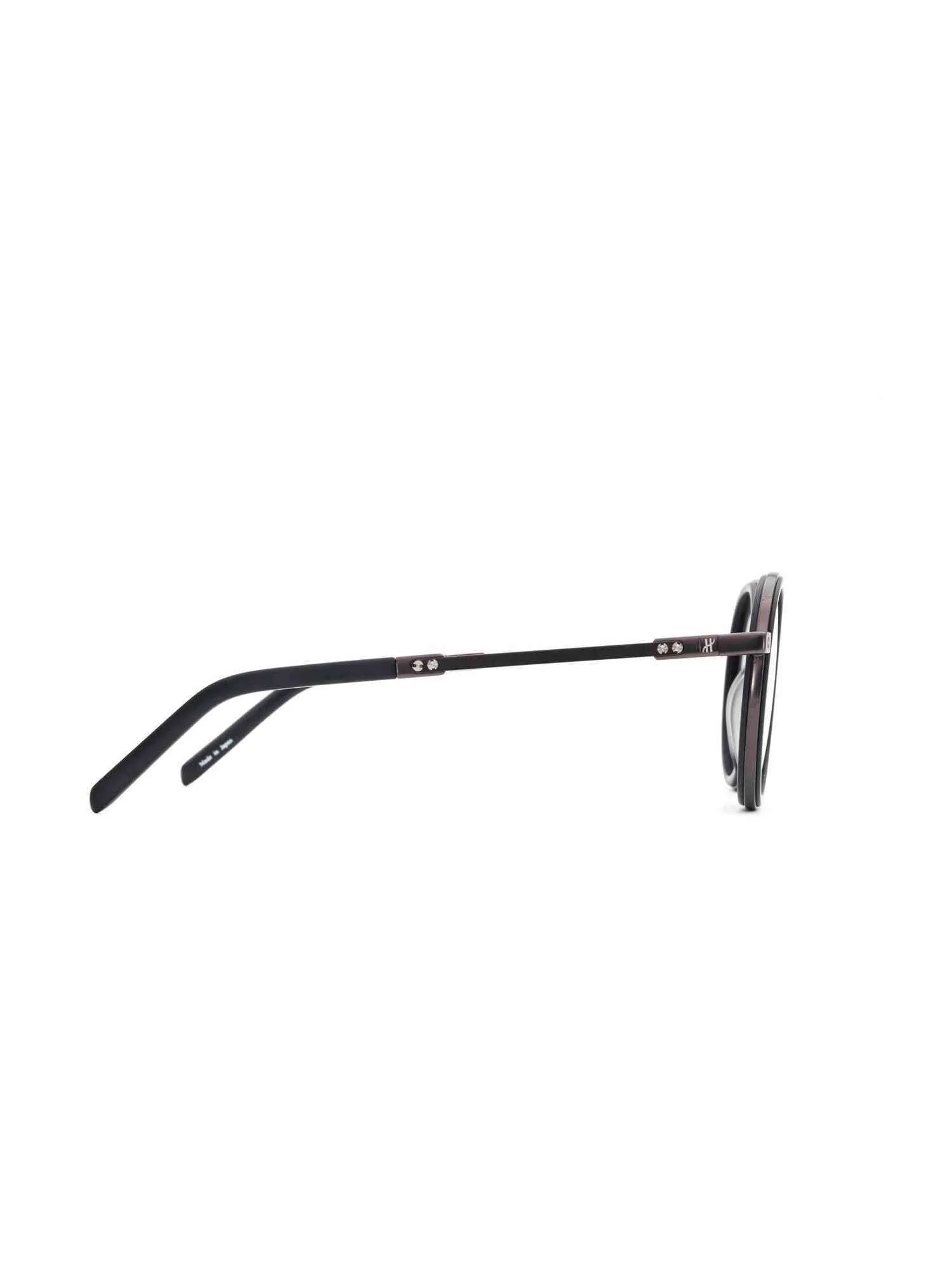 Black Matte Rounded Sunglasses with Solid Smoke Lens - Image 3