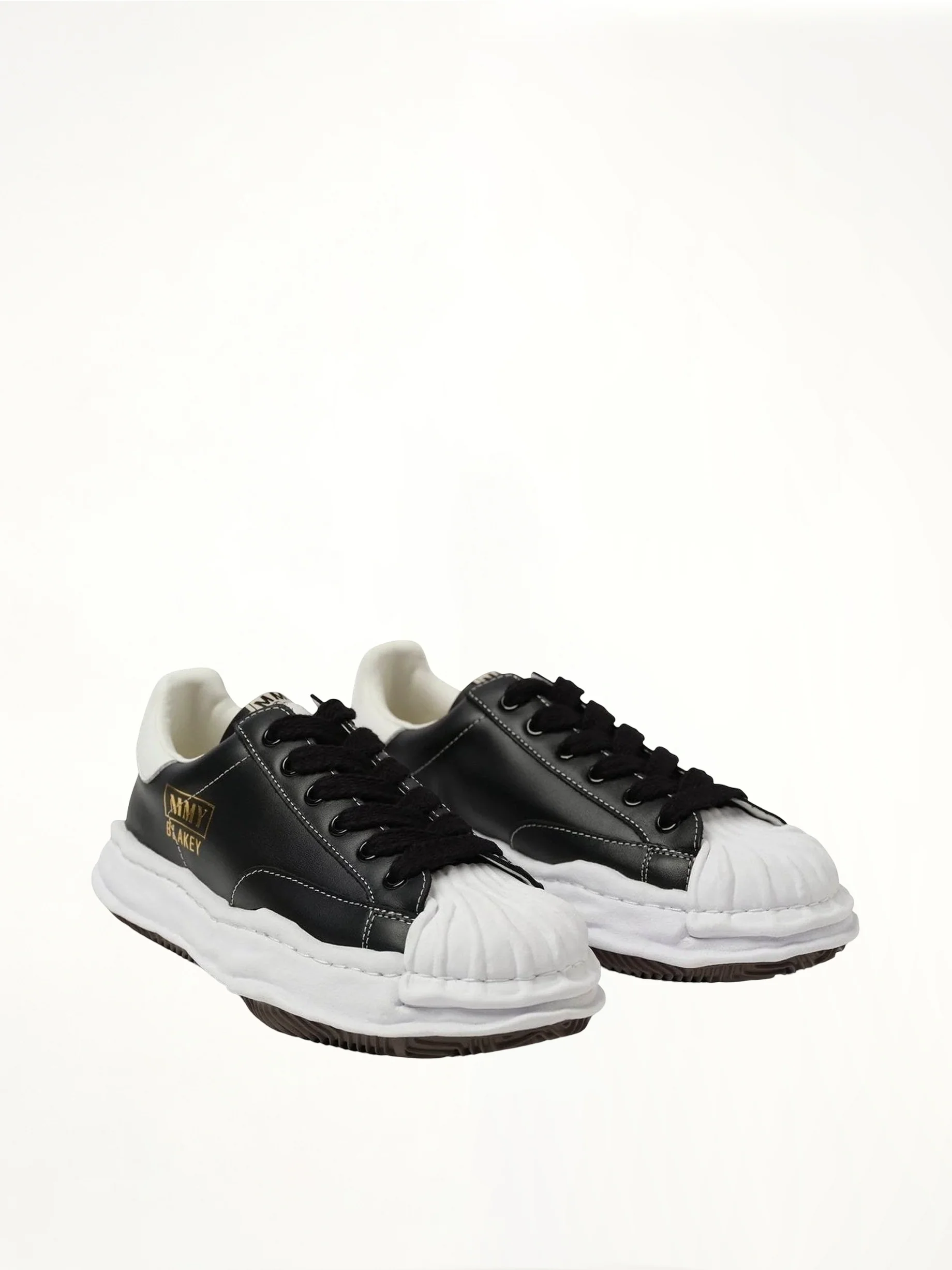 BLAKEY OG Leather Low Top Sneaker in Black - Image 2