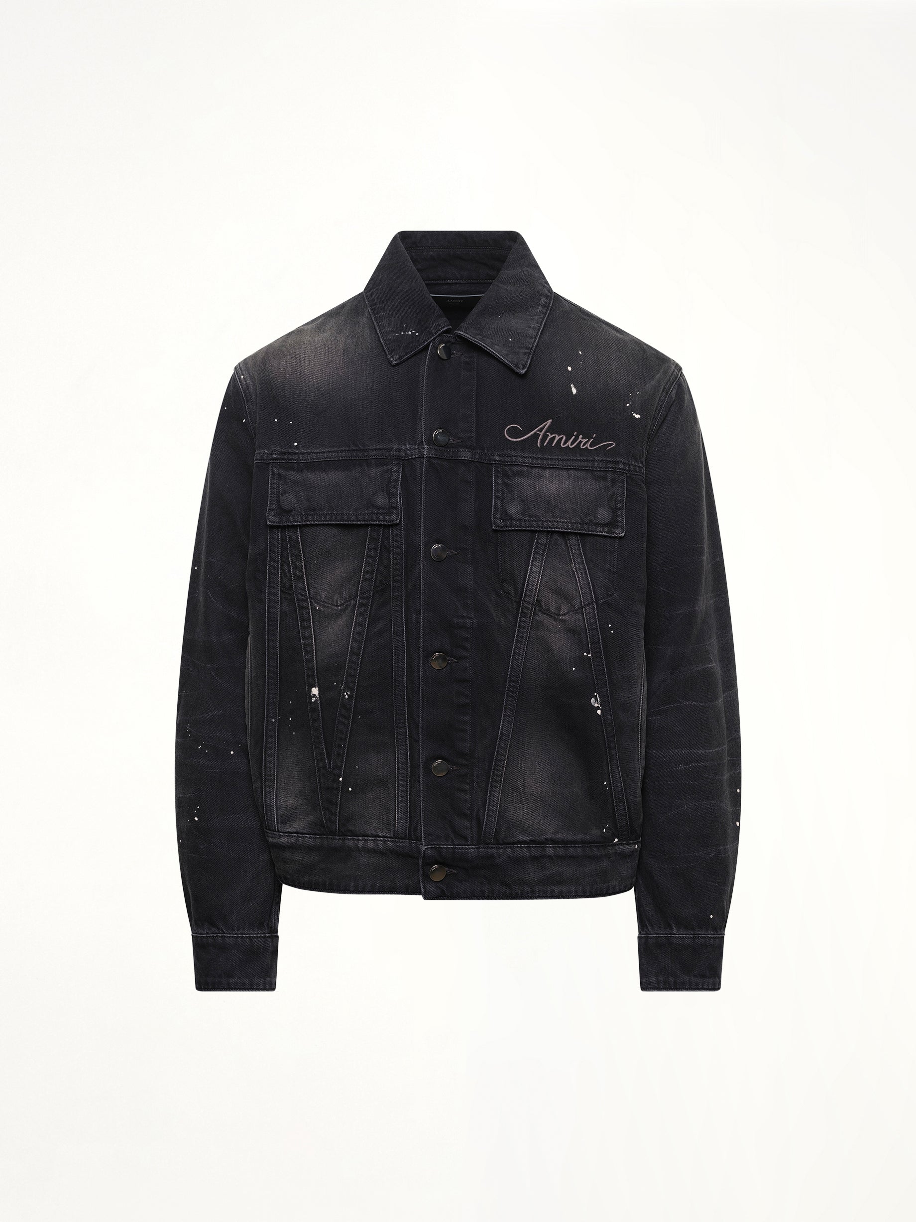 Bleach Bandana Denim Jacket in Faded Black - Image 2