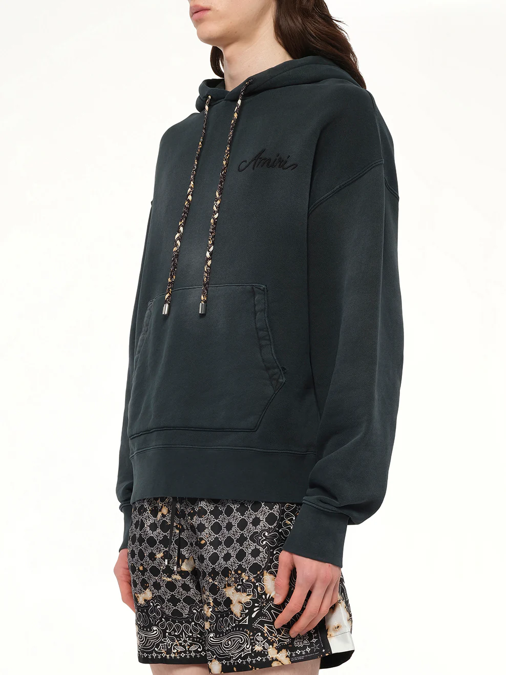 Bleach Bandana Hoodie in Black - Image 3