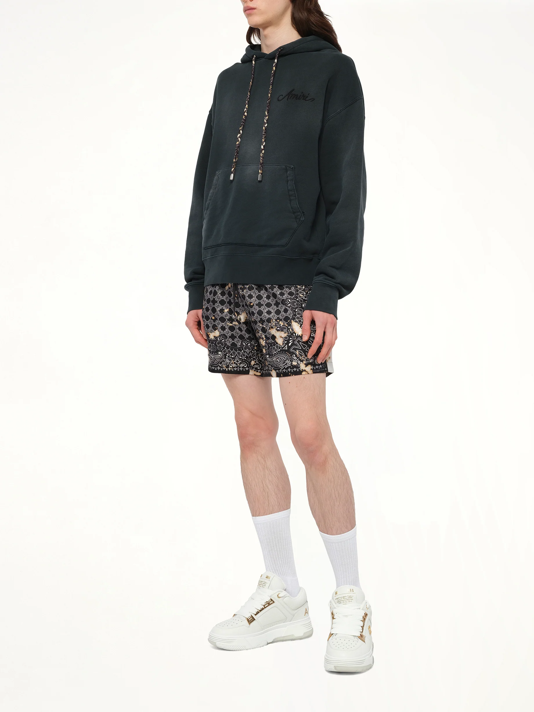 Bleach Bandana Hoodie in Black - Image 4
