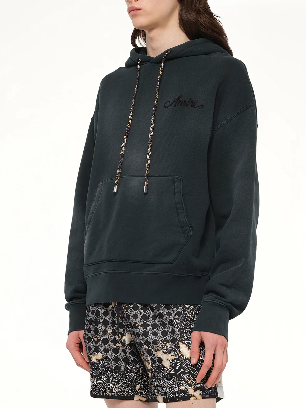 Bleach Bandana Hoodie in Black - Image 6