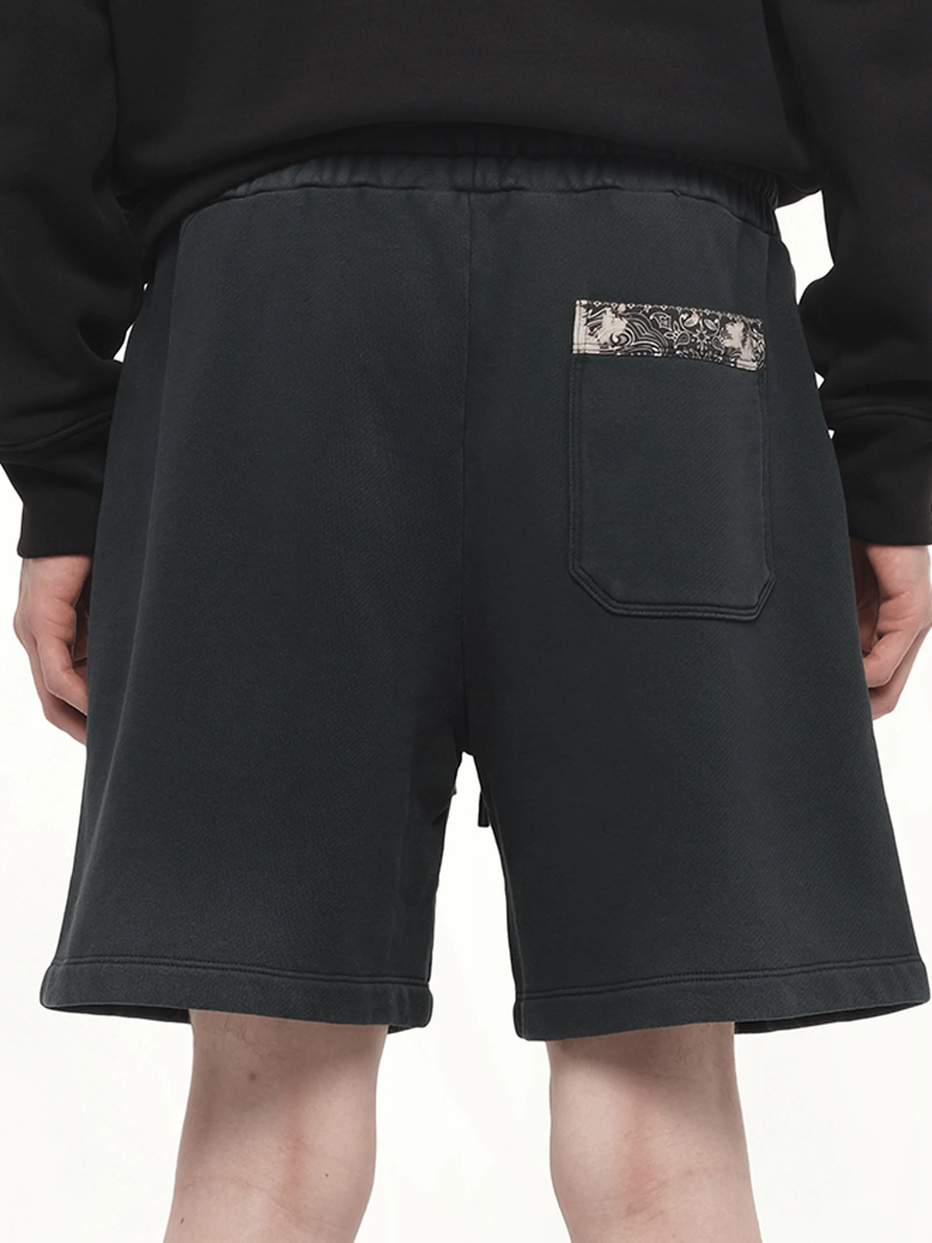 Bleach Bandana Shorts in Black - Image 3