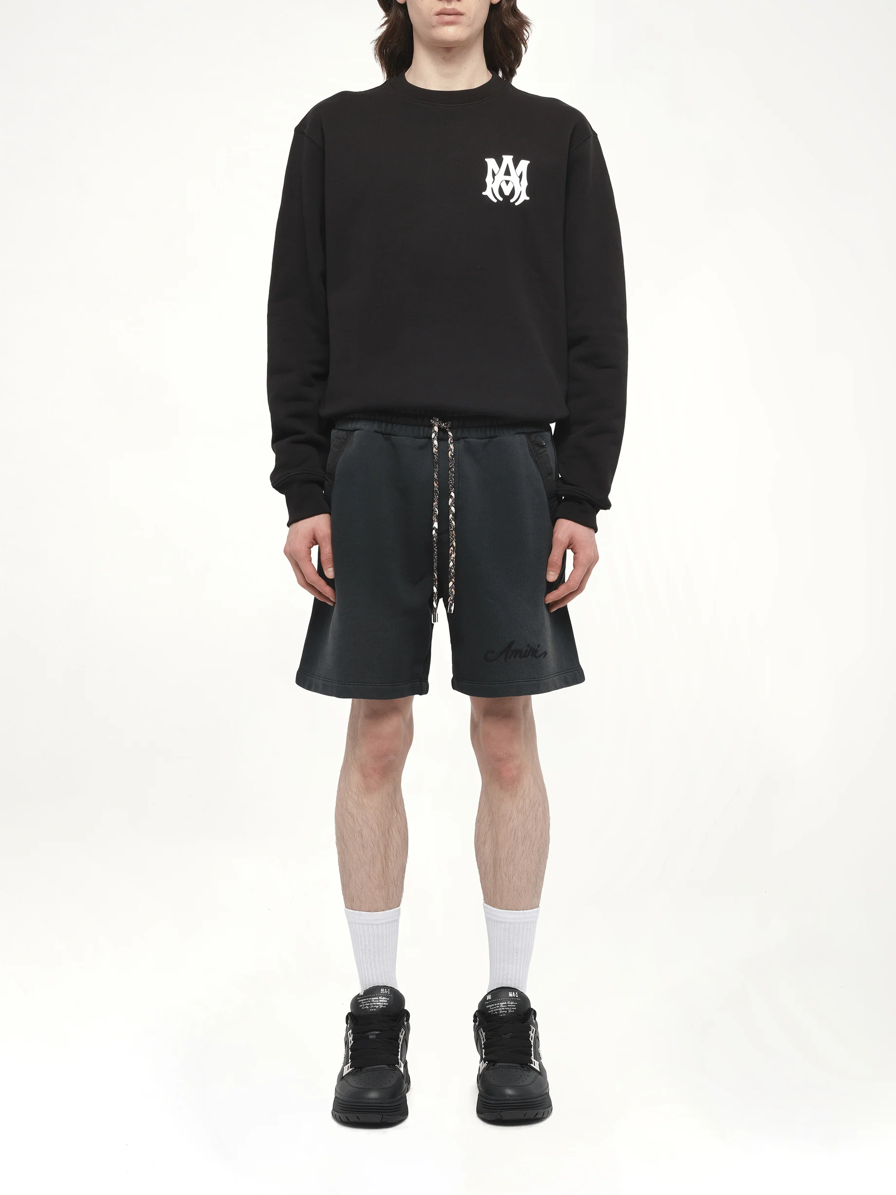Bleach Bandana Shorts in Black - Image 7
