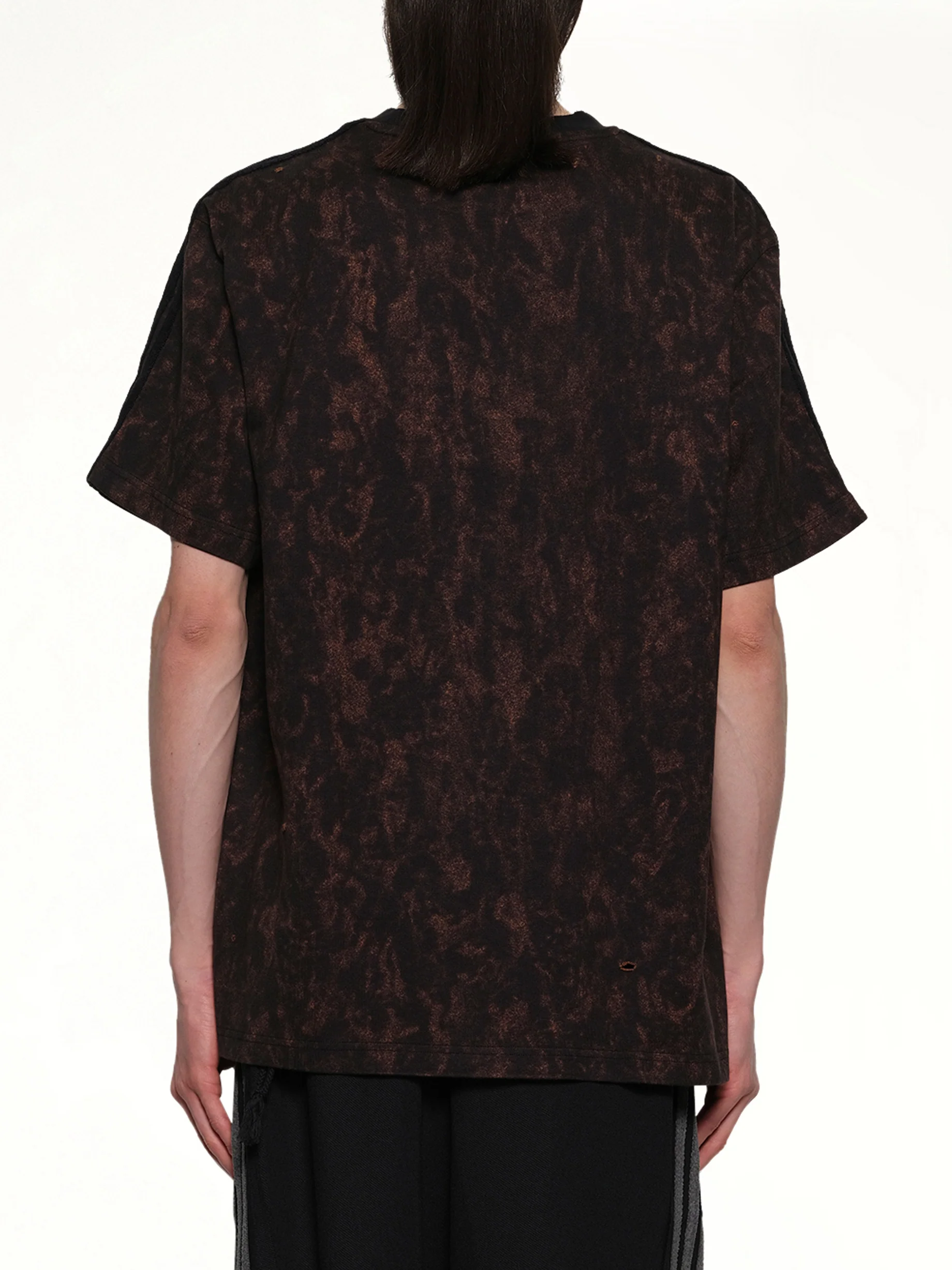 Bleaching Effect T-Shirt in Black/Wild Brown - Image 5