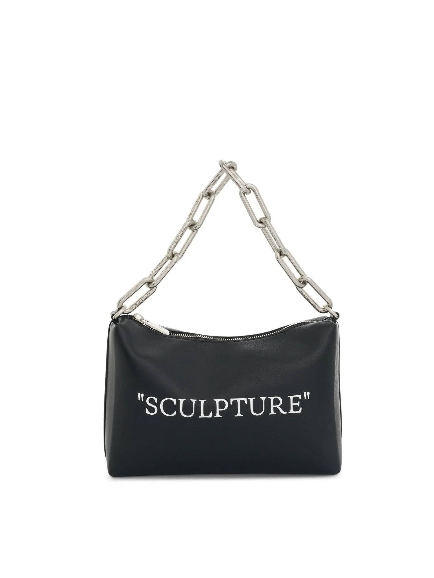 Block Pouch Quote Bag in Black/Silver