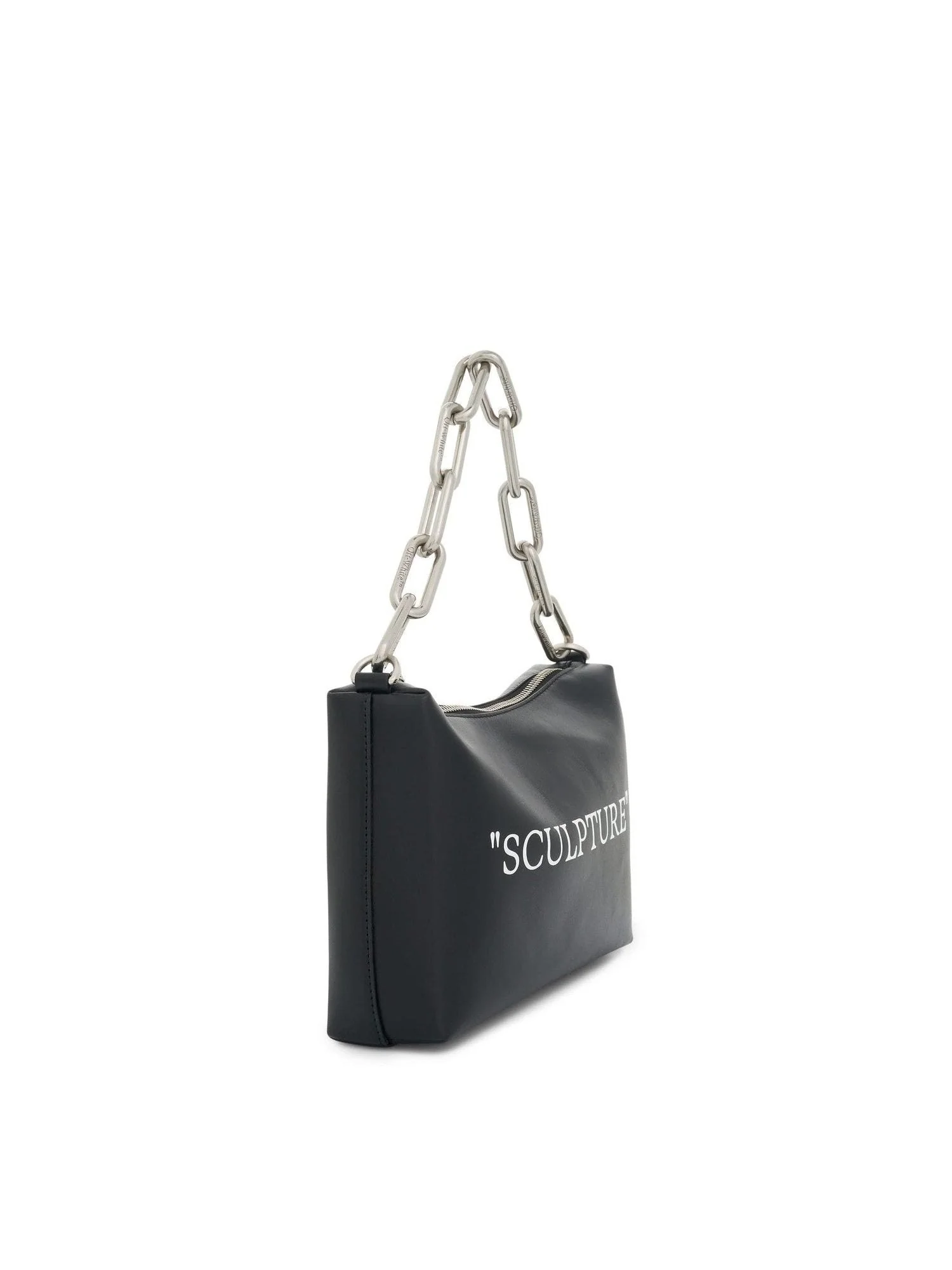 Block Pouch Quote Bag in Black/Silver - Image 2
