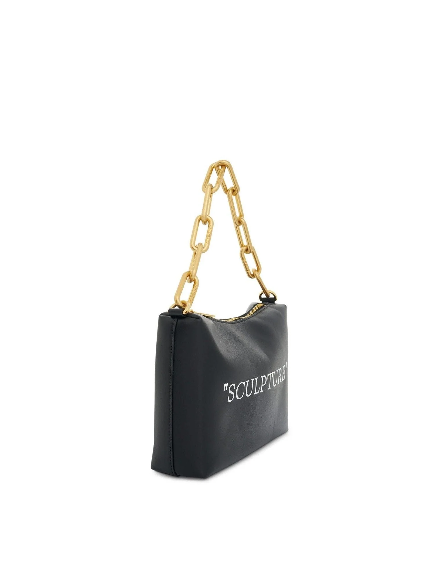 Block Pouch Quote Bag in Black/White - Image 2