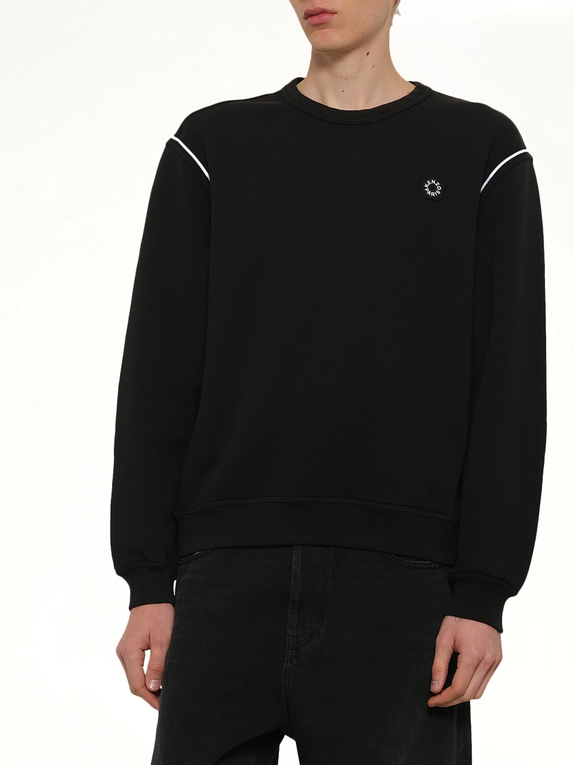 Boke Flower 2.0 Embroidered Classic Sweatshirt in Black - Image 6