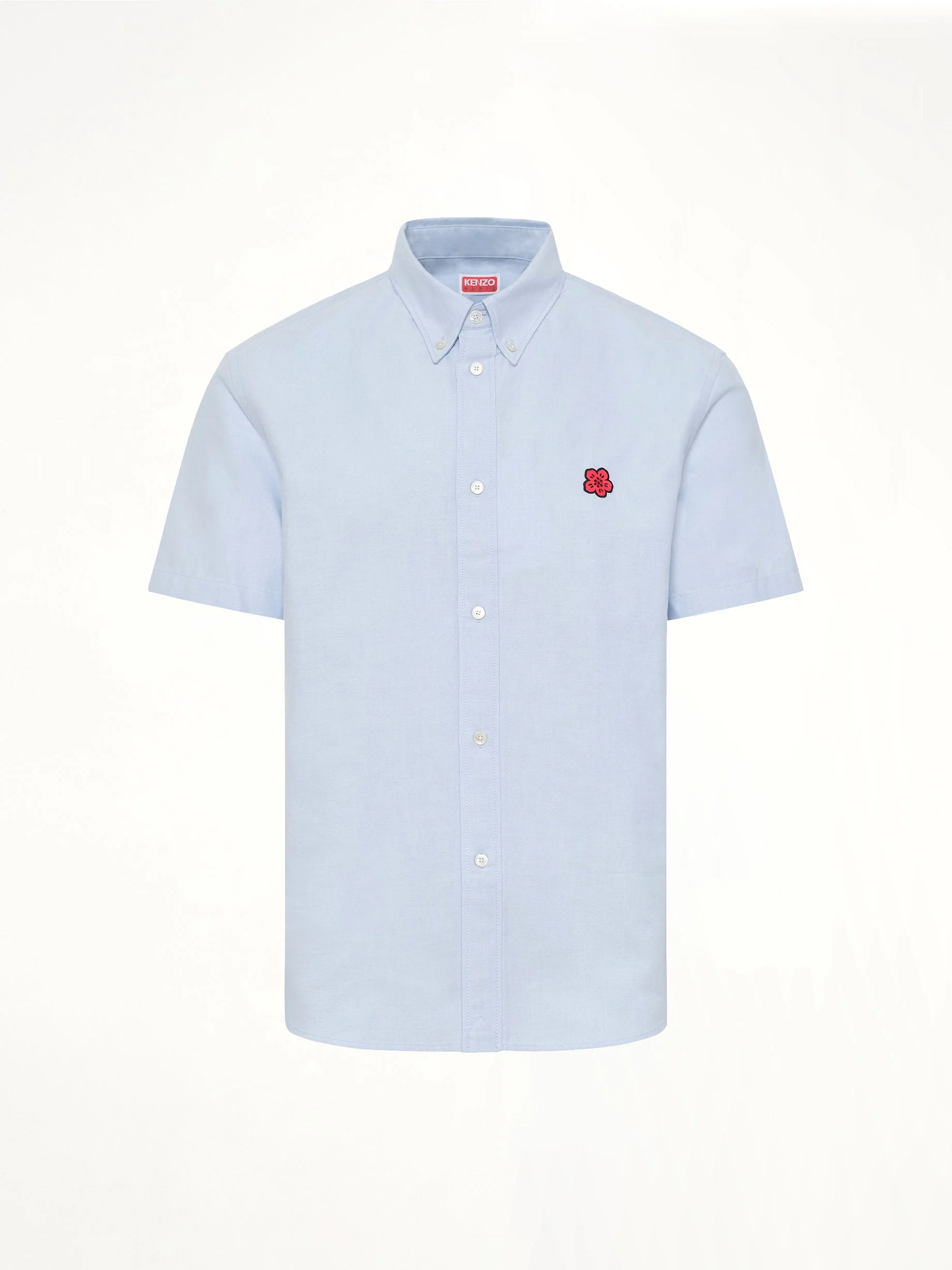 Boke Flower Crest Short Sleeve Shirt in Light Blue - Image 2