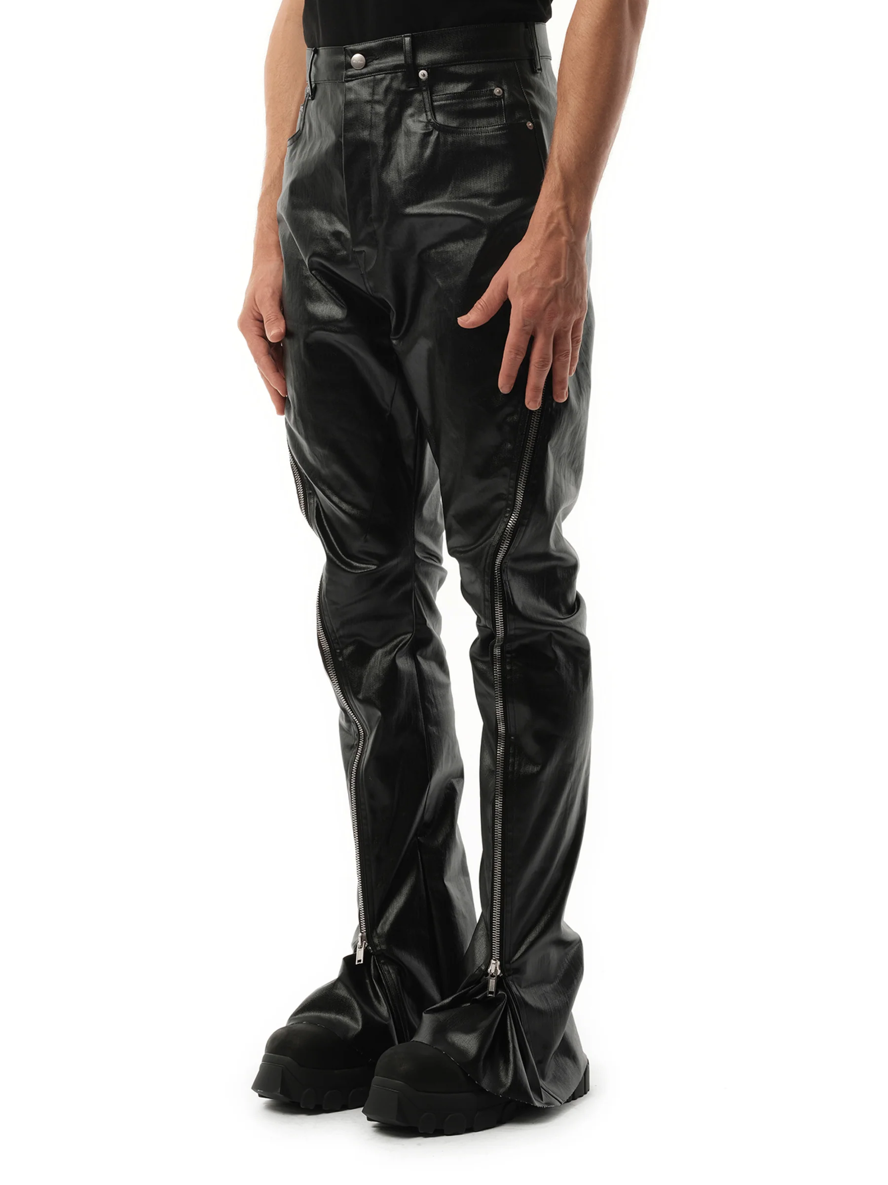 Coated Denim Bolan Banana in Black - Image 5