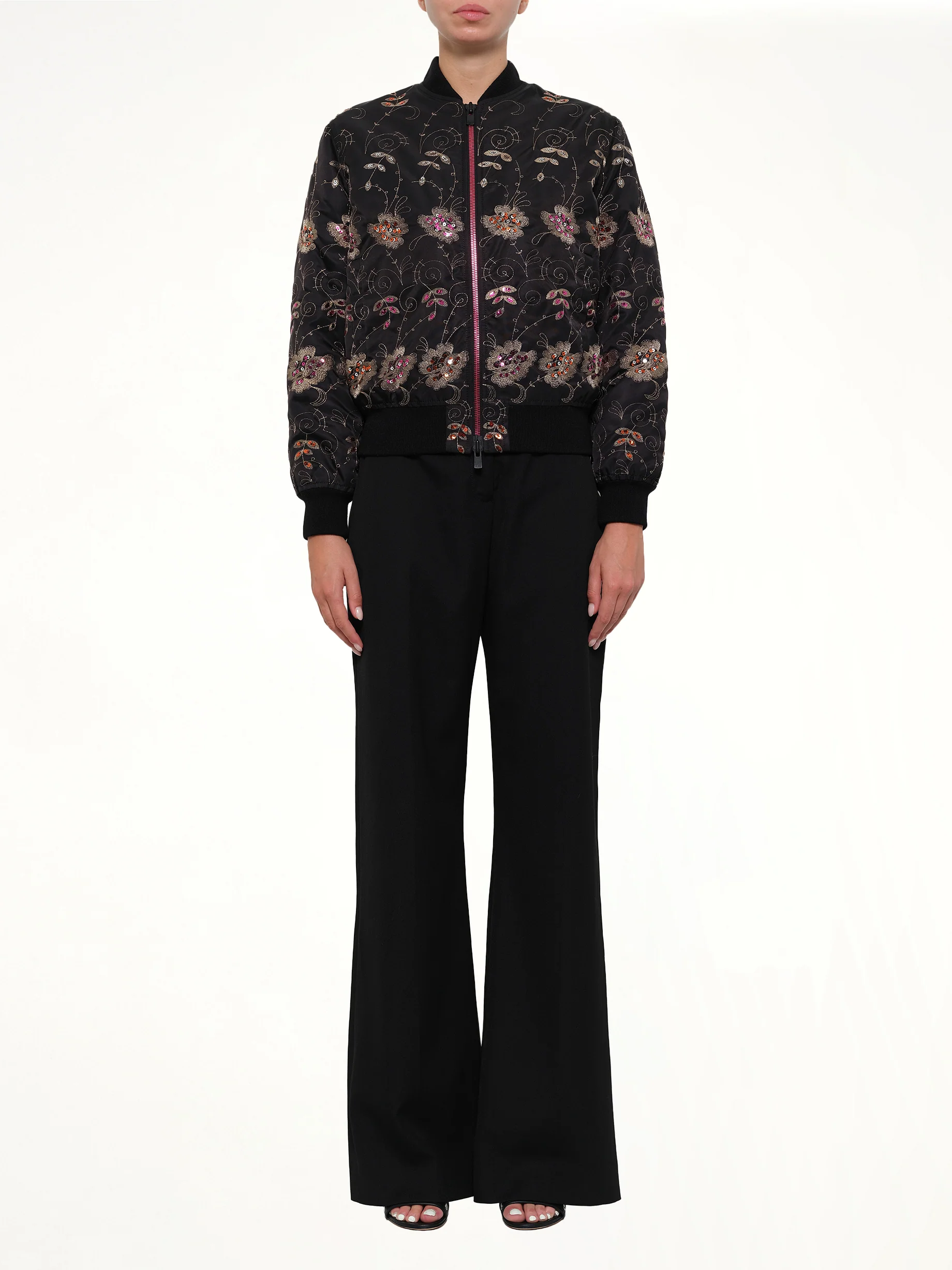 Podium Bomber Jacket in Black - Image 2