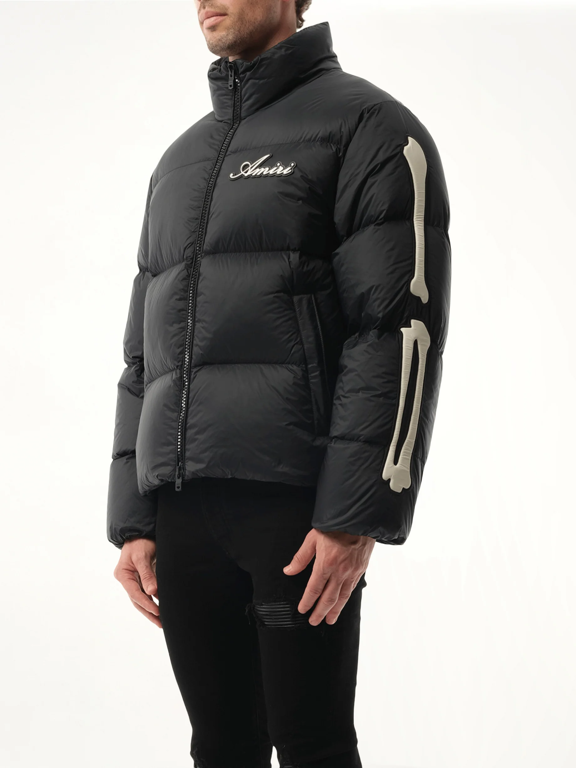 Bones Down Jacket in Black - Image 3