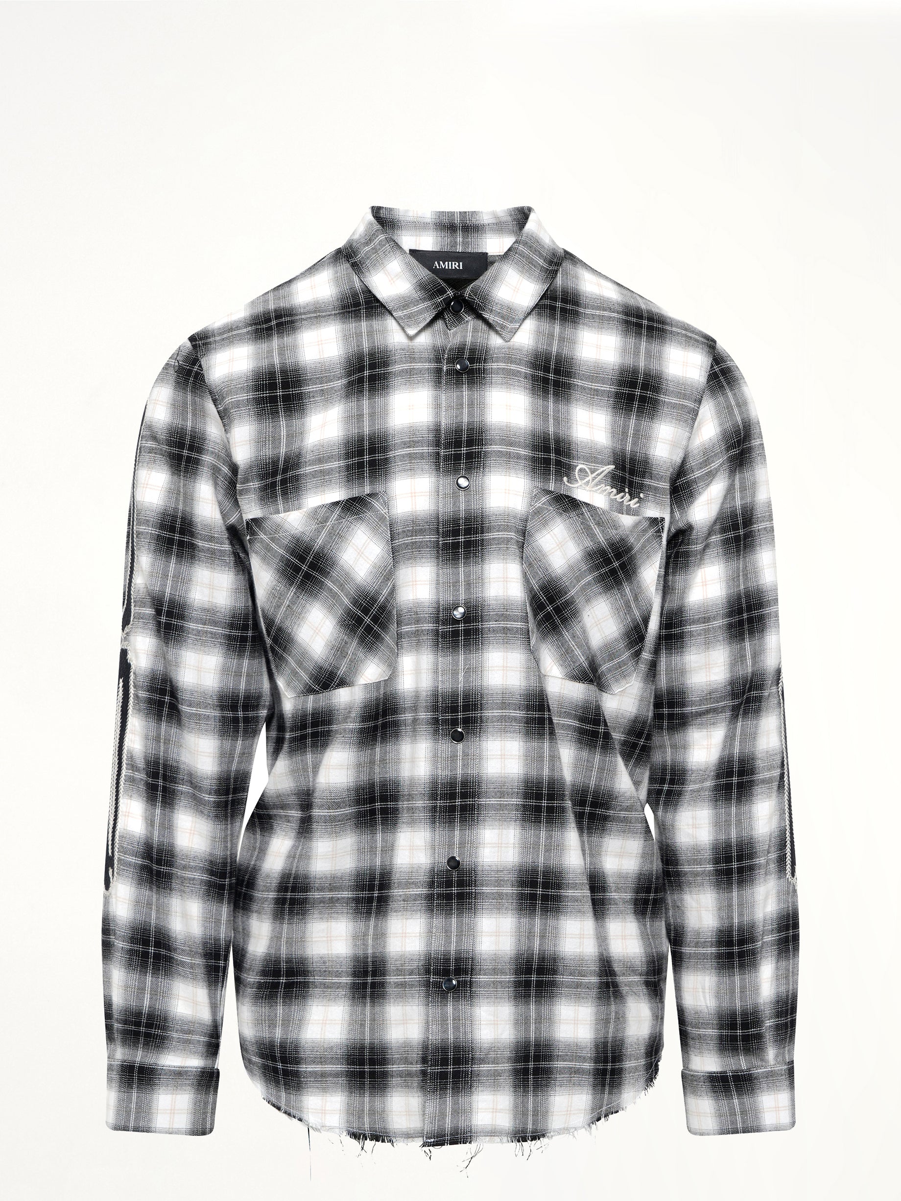 Bones Flannel Overshirt in Black - Image 2