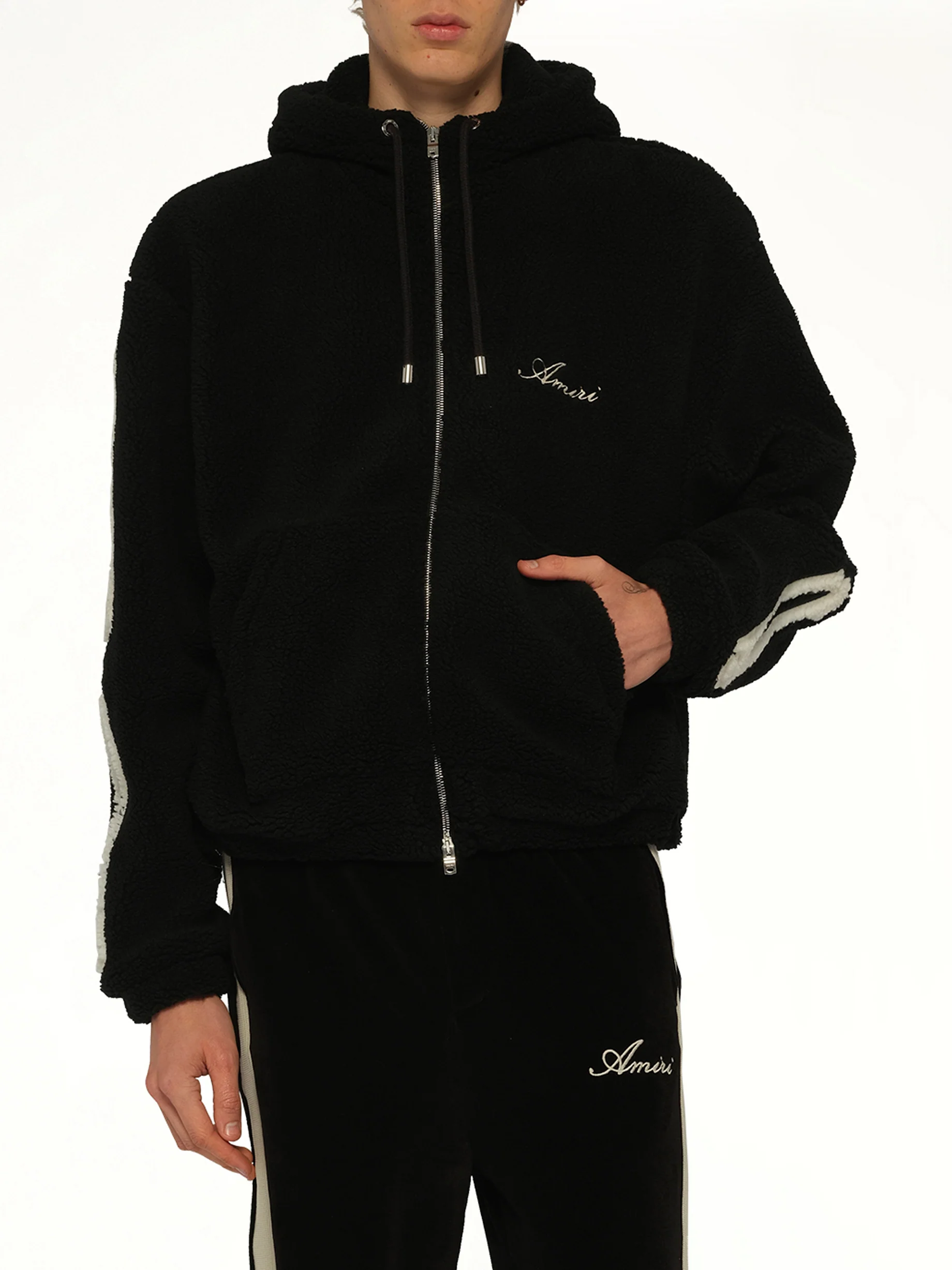 Bones Fleece Zip Hoodie in Black - Image 6