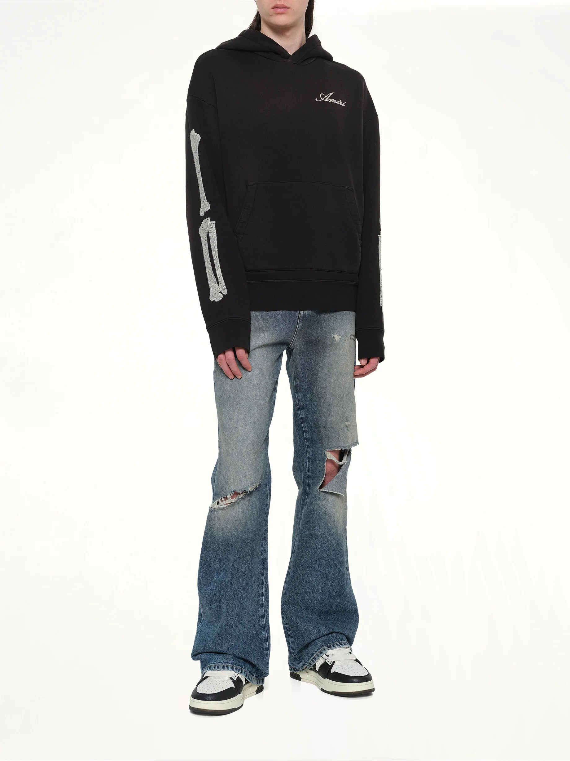 Bones Oversized Hoodie in Black - Image 4