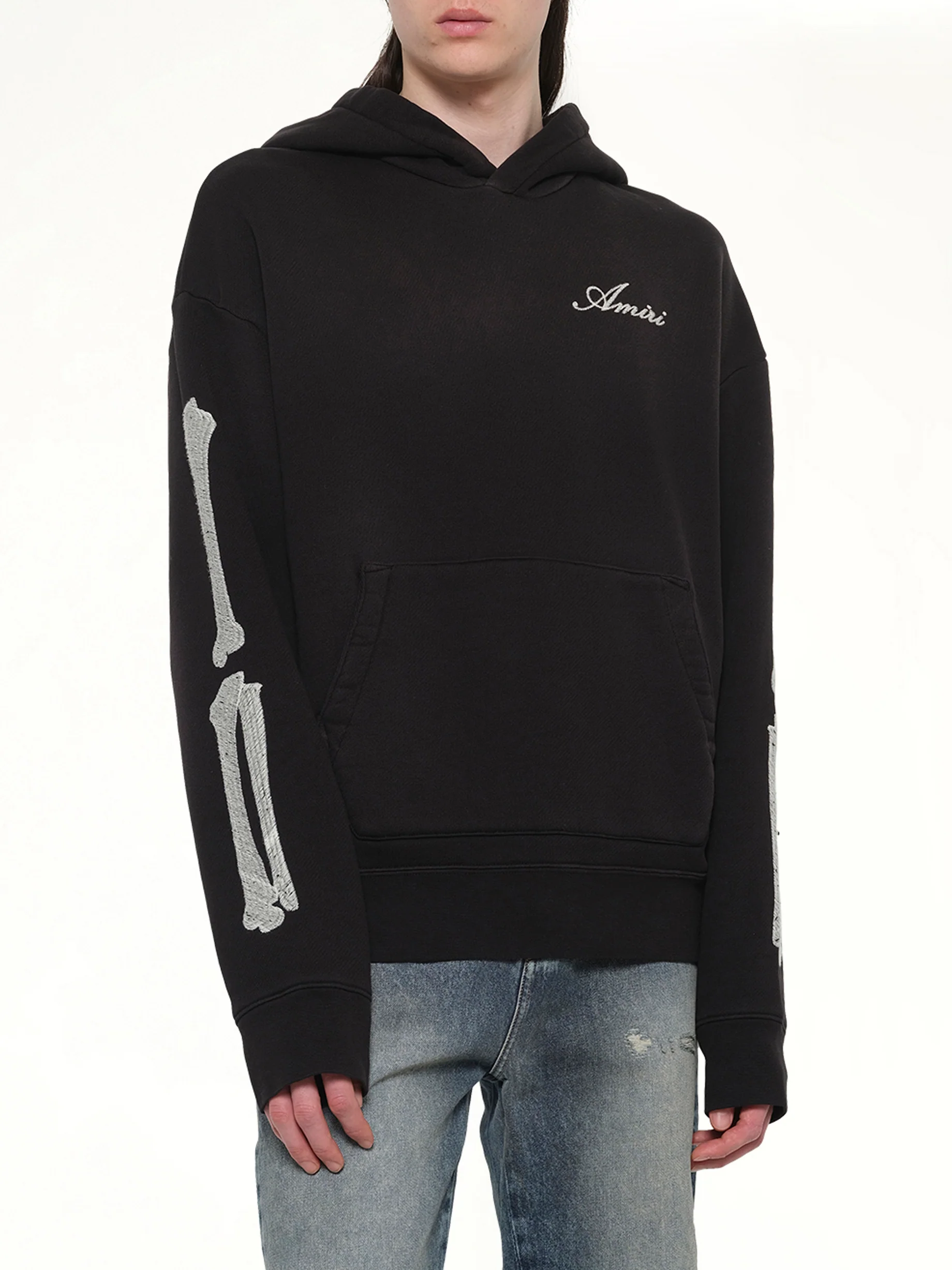 Bones Oversized Hoodie in Black - Image 6