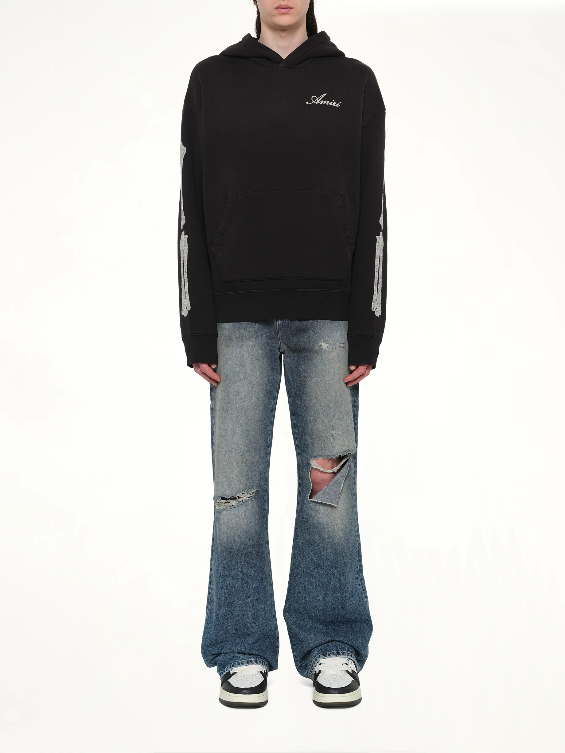 Bones Oversized Hoodie in Black - Image 7