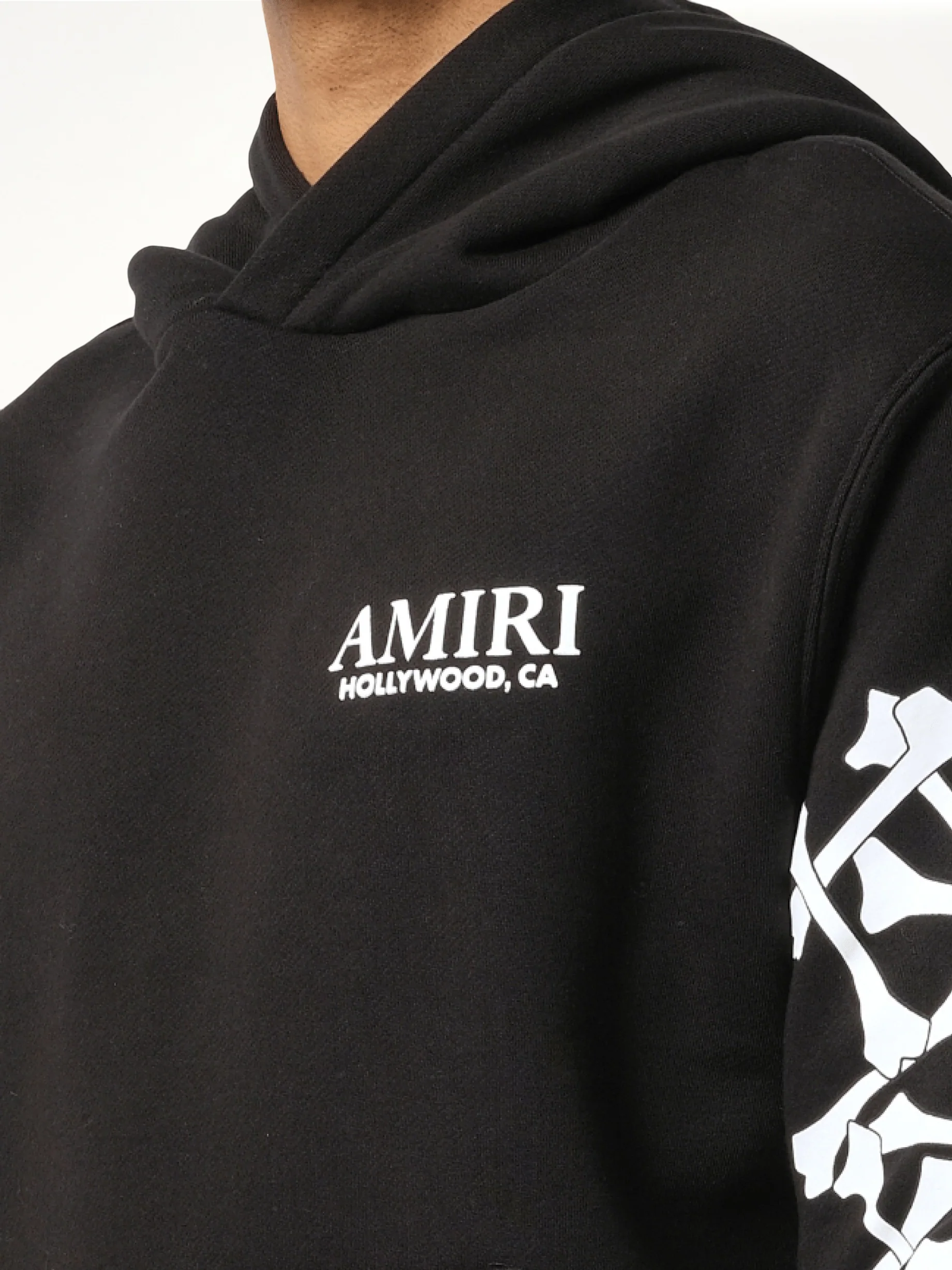 Bones Stacked Hoodie in Black - Image 3