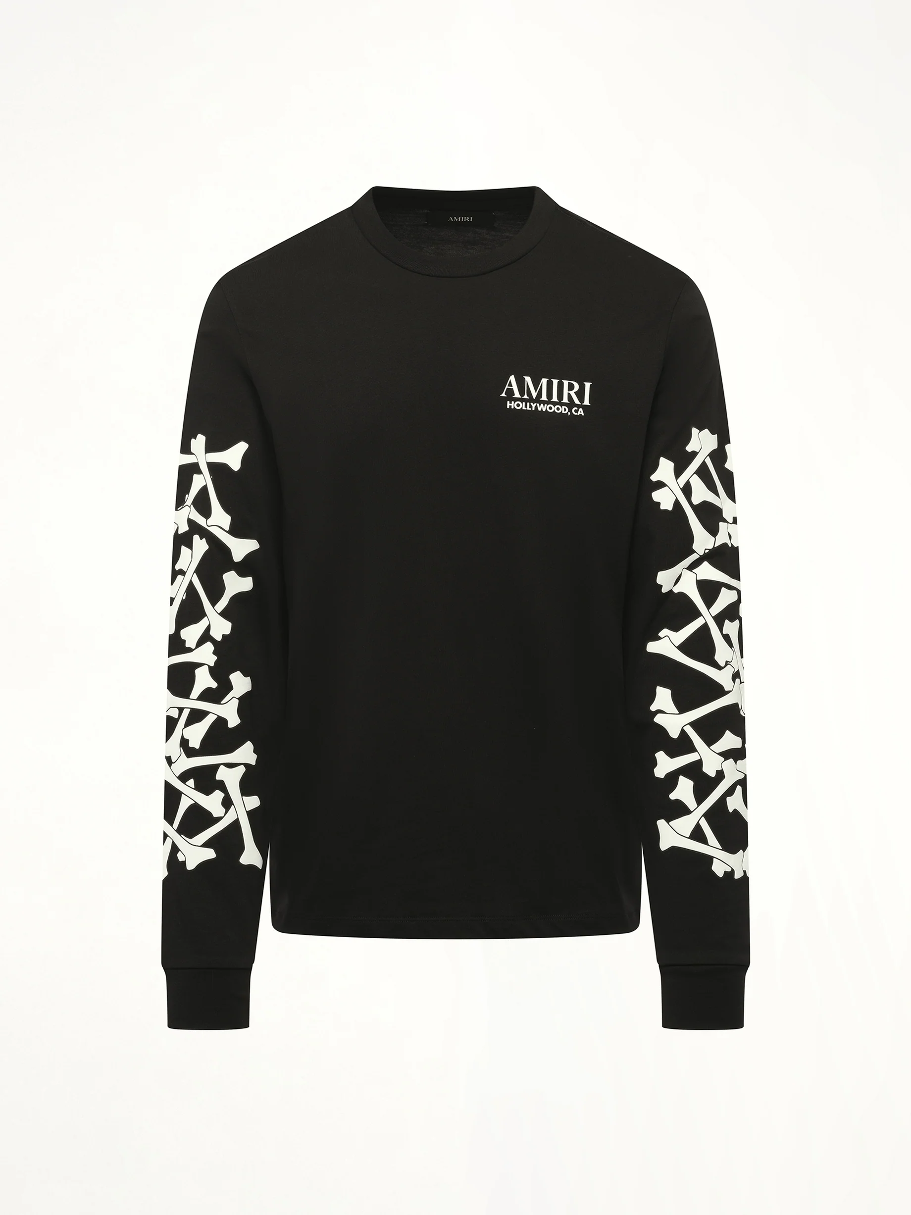 Bones Stacked L/S T-Shirt in Black - Image 2