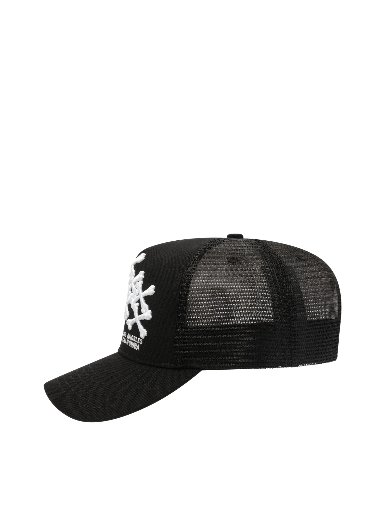 Bones Stacked Trucker Hat in Black - Image 2