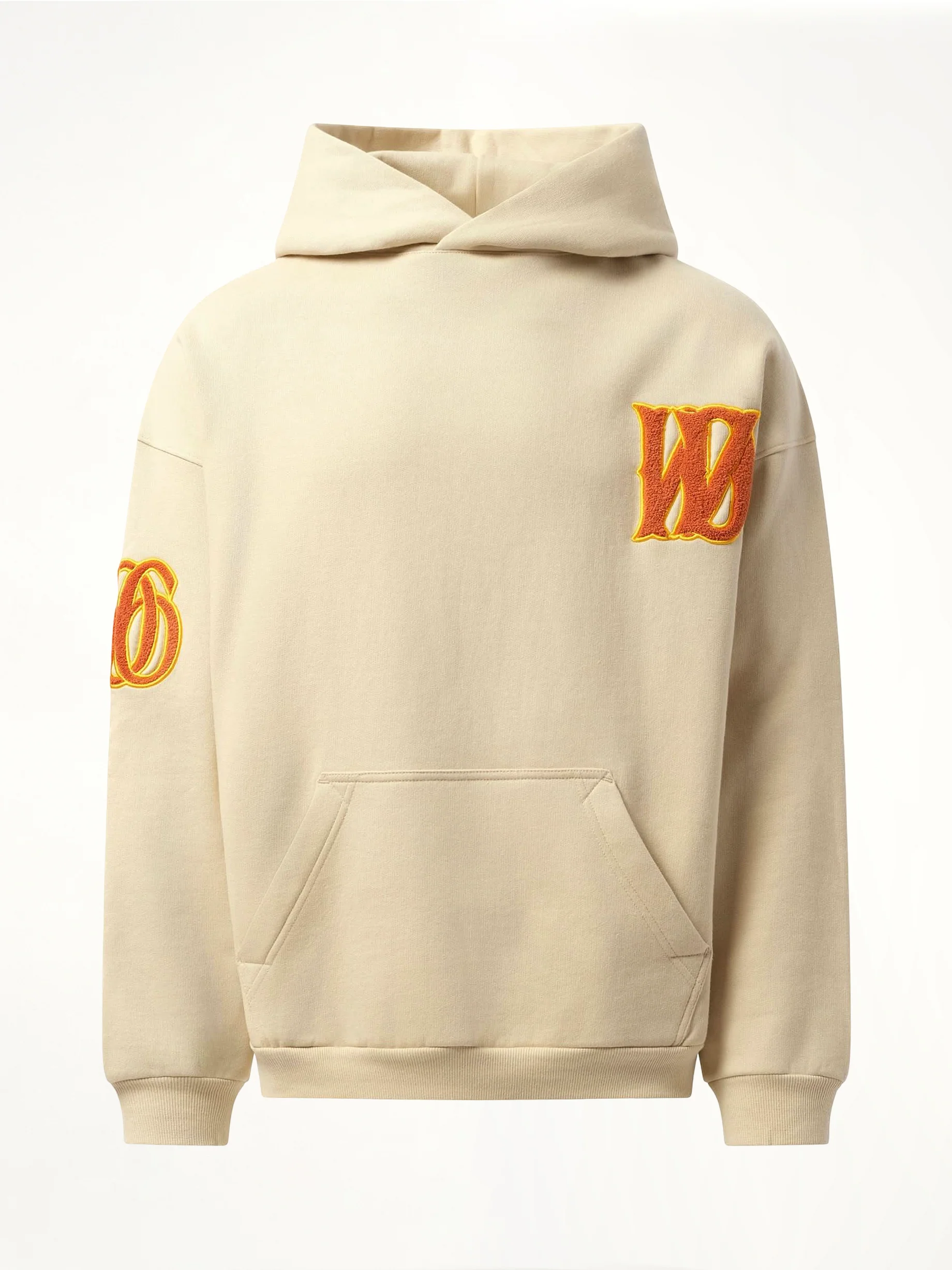Boucle Letter Logo Hoodie in Beige - Image 2
