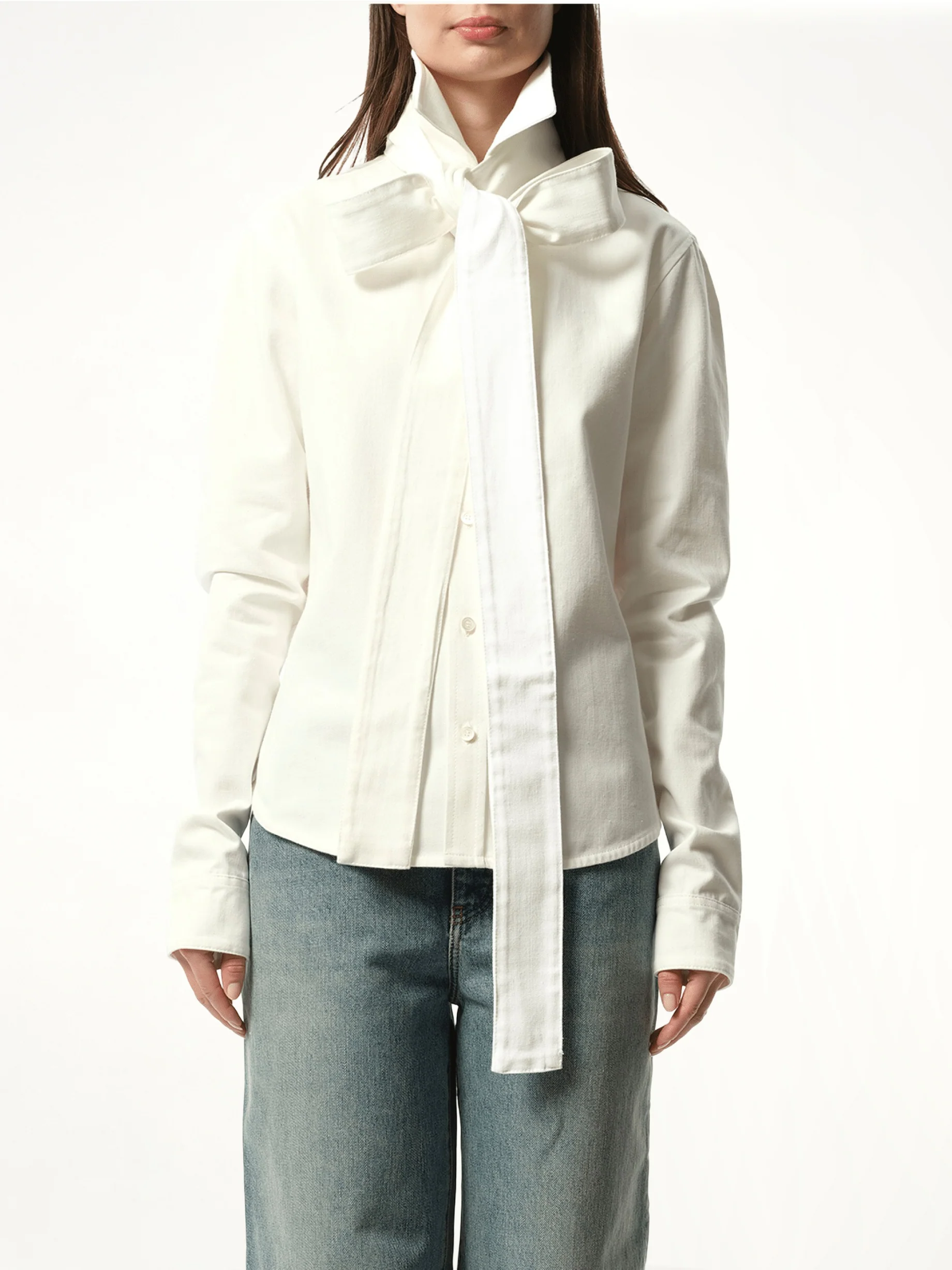 Bow Shirt in White