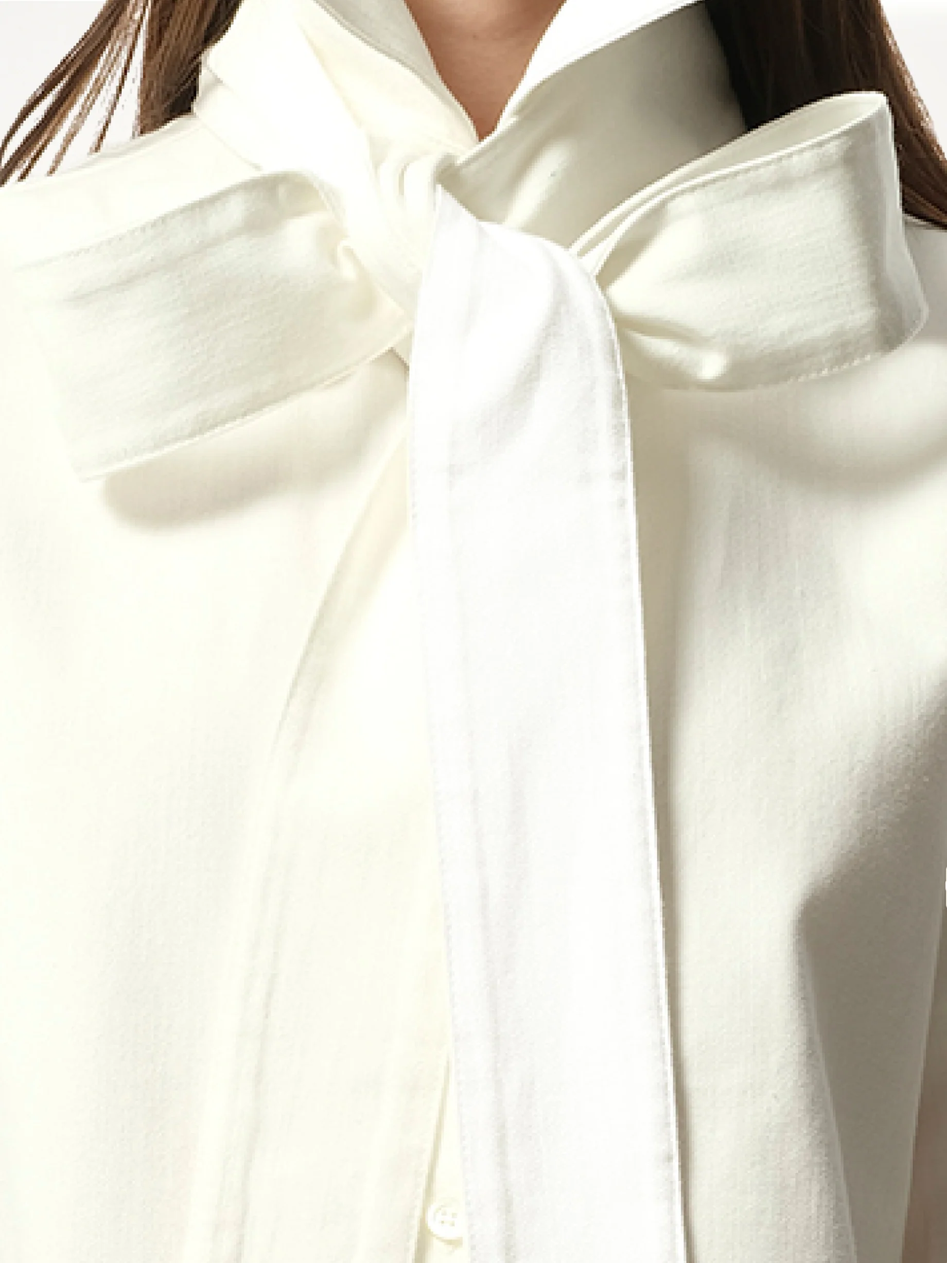 Bow Shirt in White - Image 3