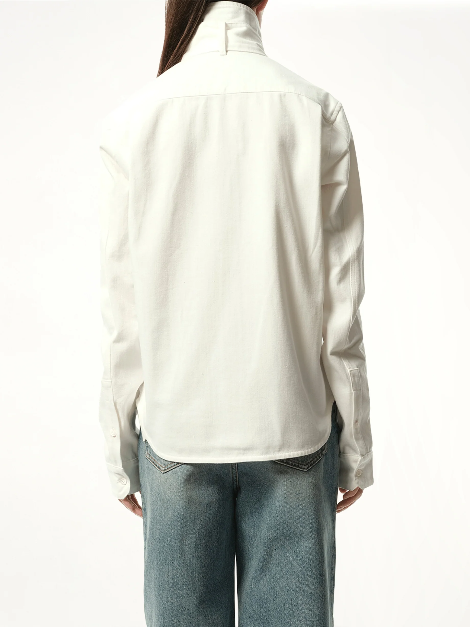 Bow Shirt in White - Image 6