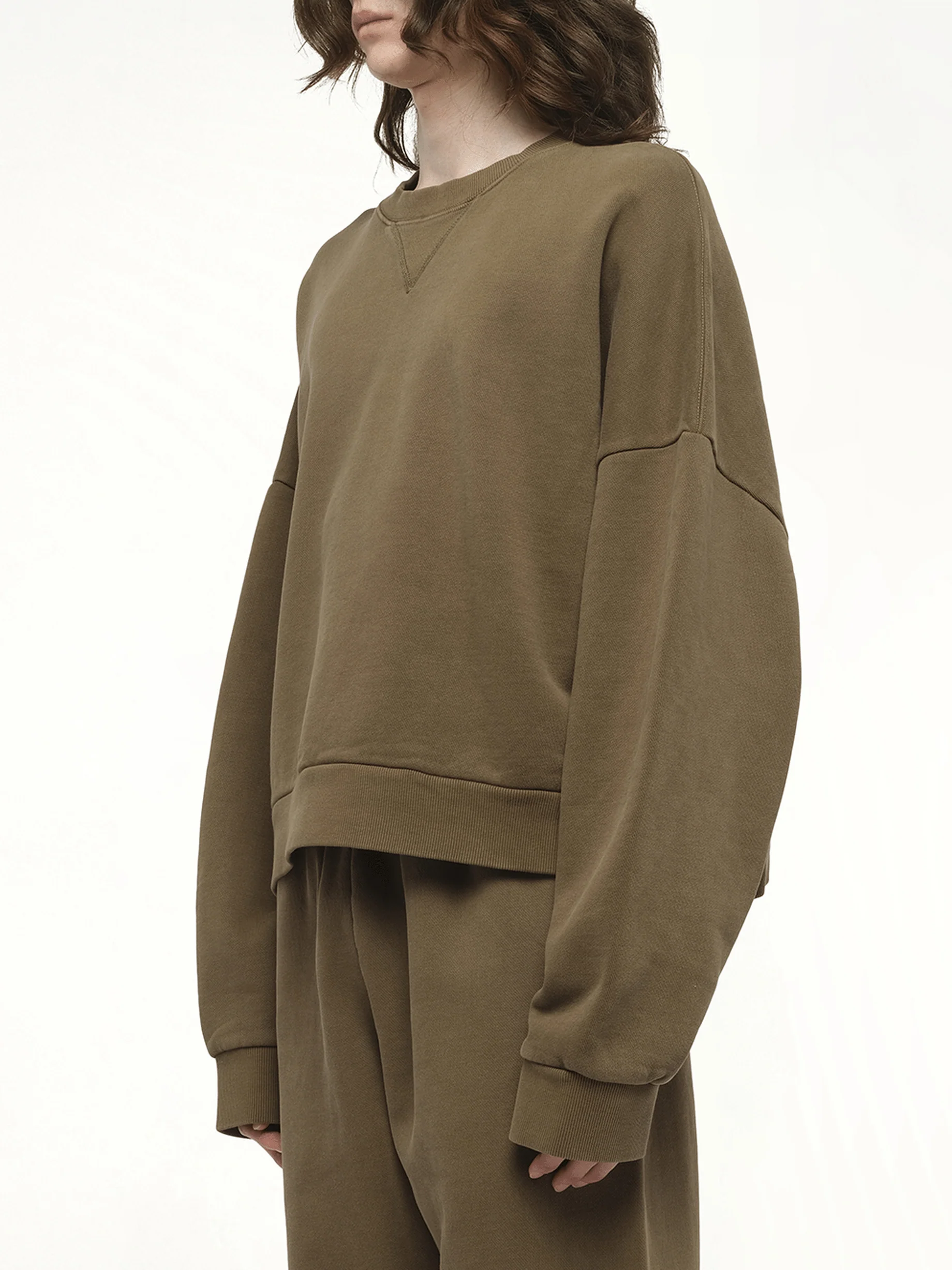 Box Sweatshirt in Military - Image 5