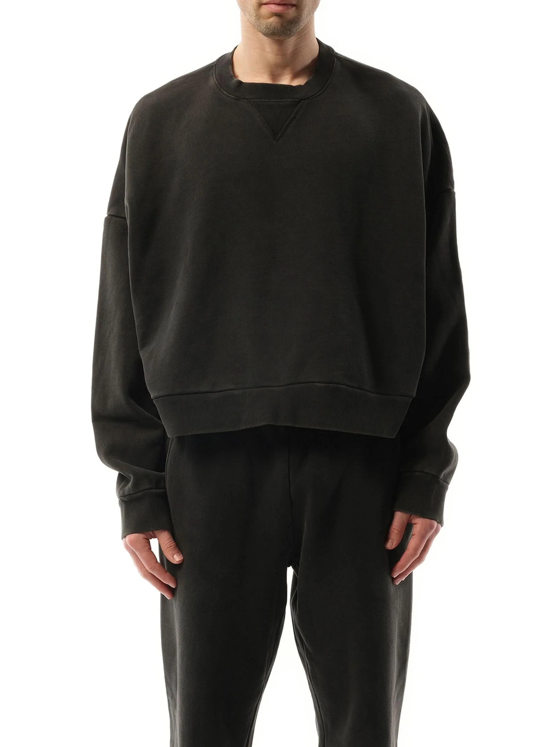 Box Sweatshirt in Washed Black